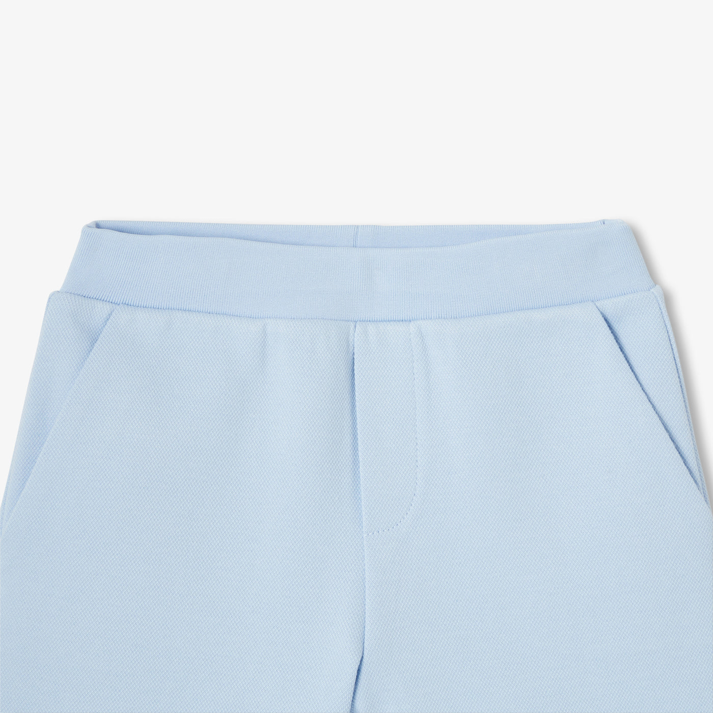 Boys' double-sided piqué fleece shorts - bleu clair jacadi