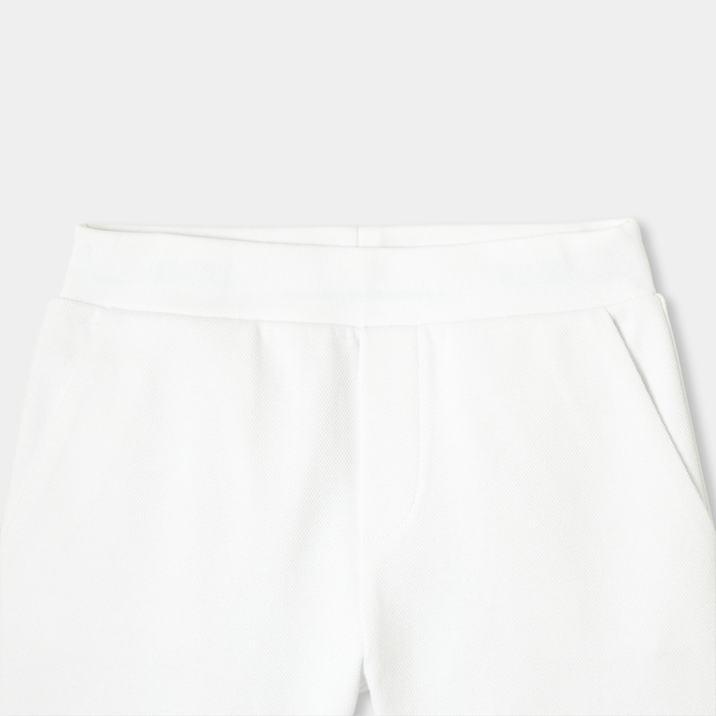 Boys' double-sided piqué fleece shorts - blanc jacadi