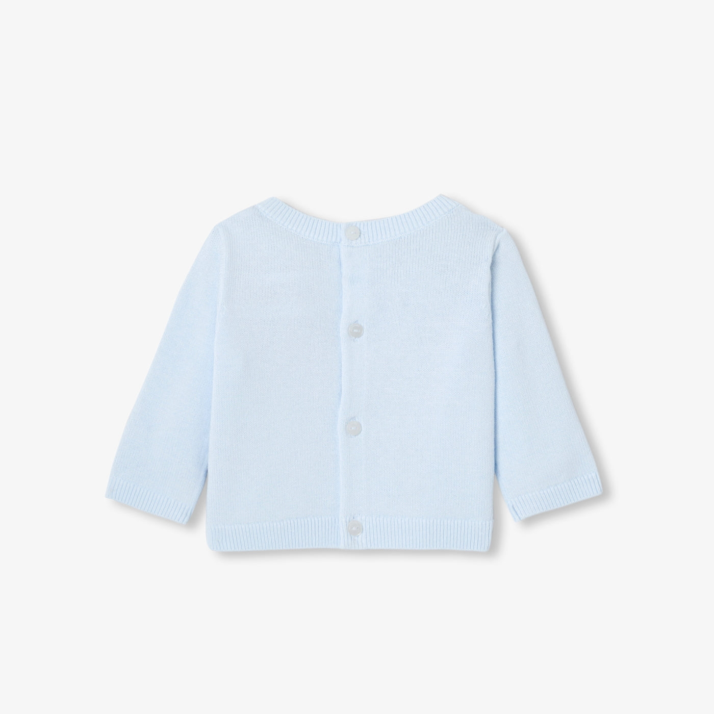 Baby boy cotton jumper - bleu pale