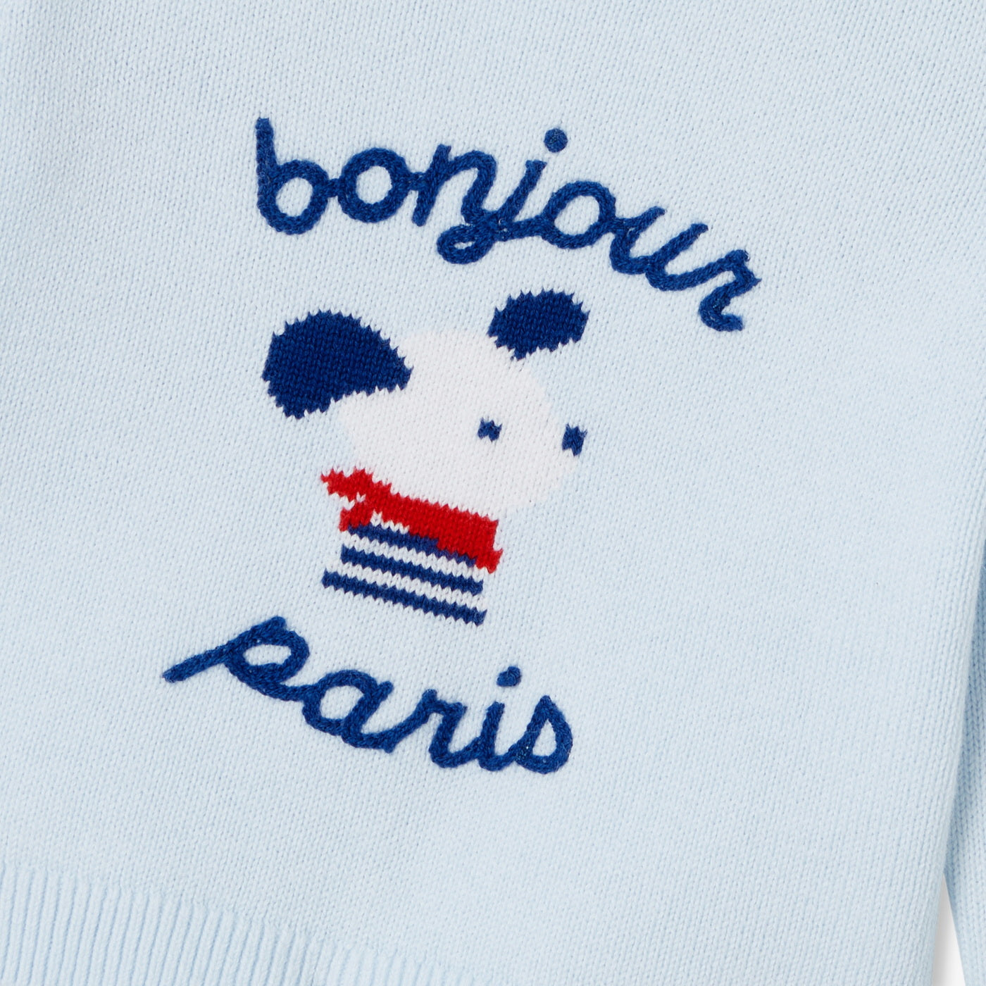 Baby boy cotton jumper - bleu pale