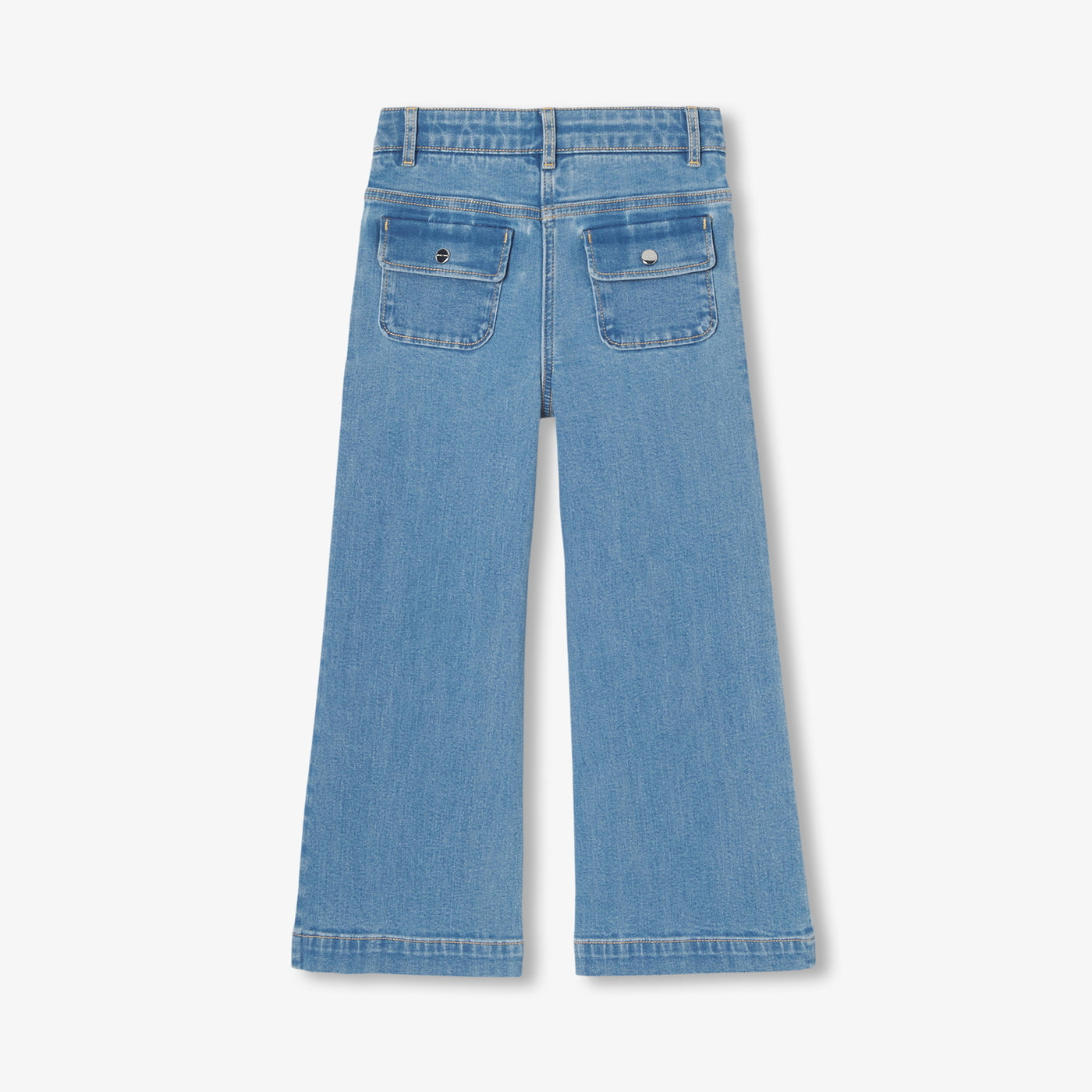 Girl wide-leg jeans - denim clair