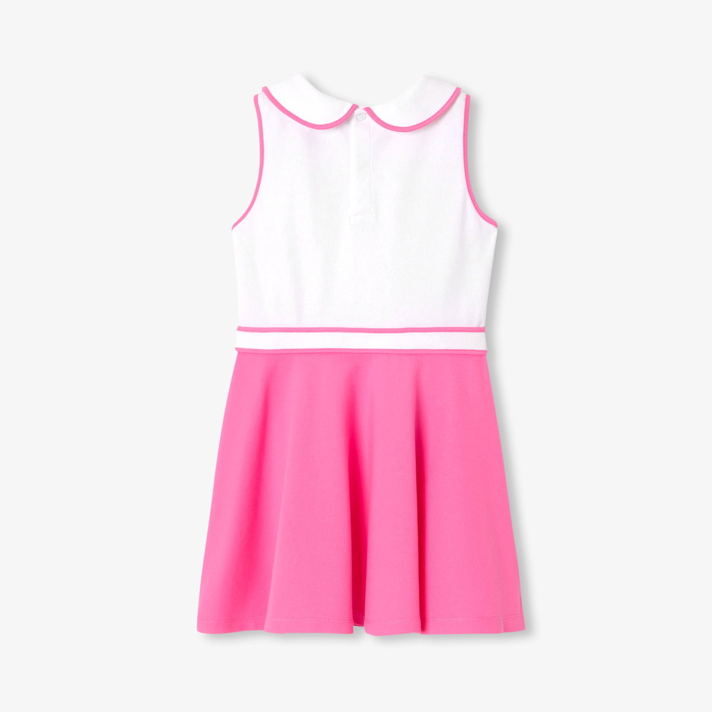 Girl tennis-style dress - blanc/rose