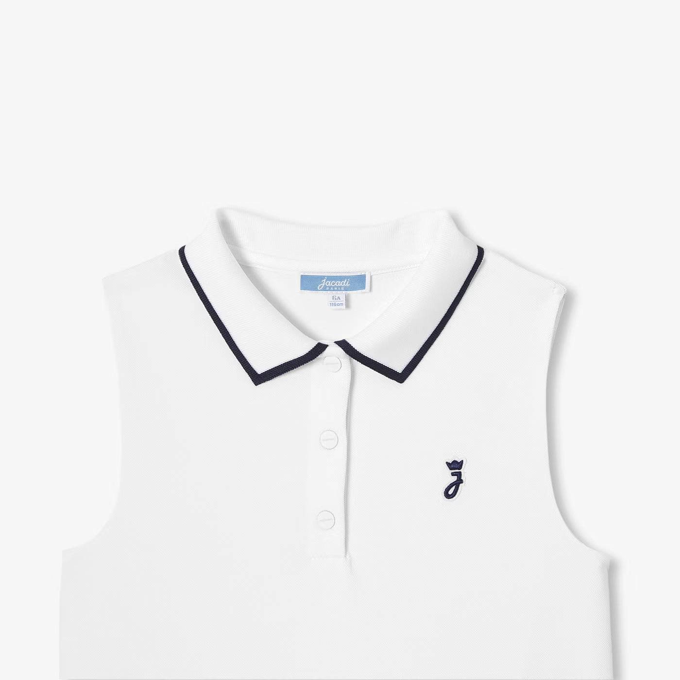 Girl tennis-style dress - blanc/marine