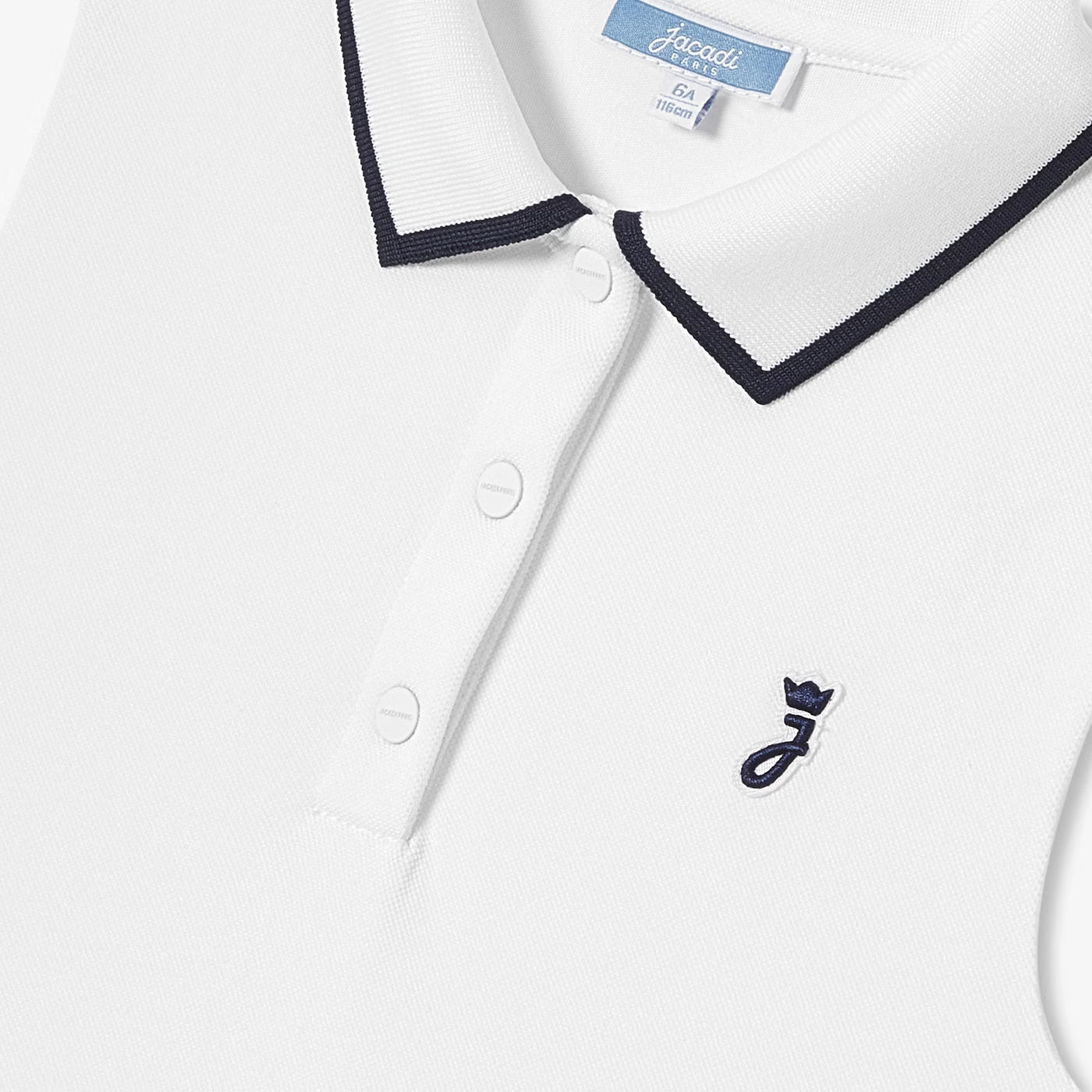 Girl tennis-style dress - blanc/marine