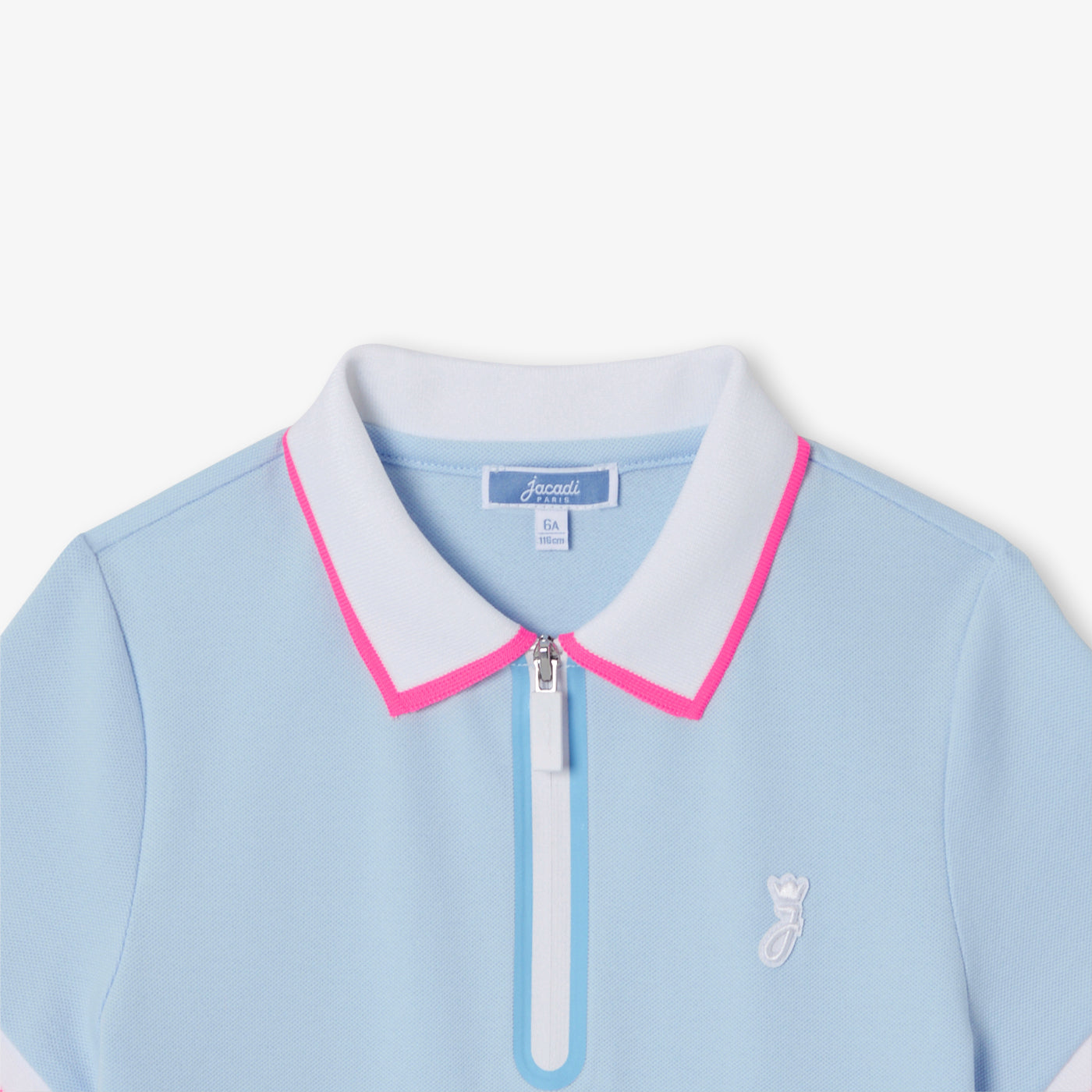 Girl short-sleeved polo shirt - nuage