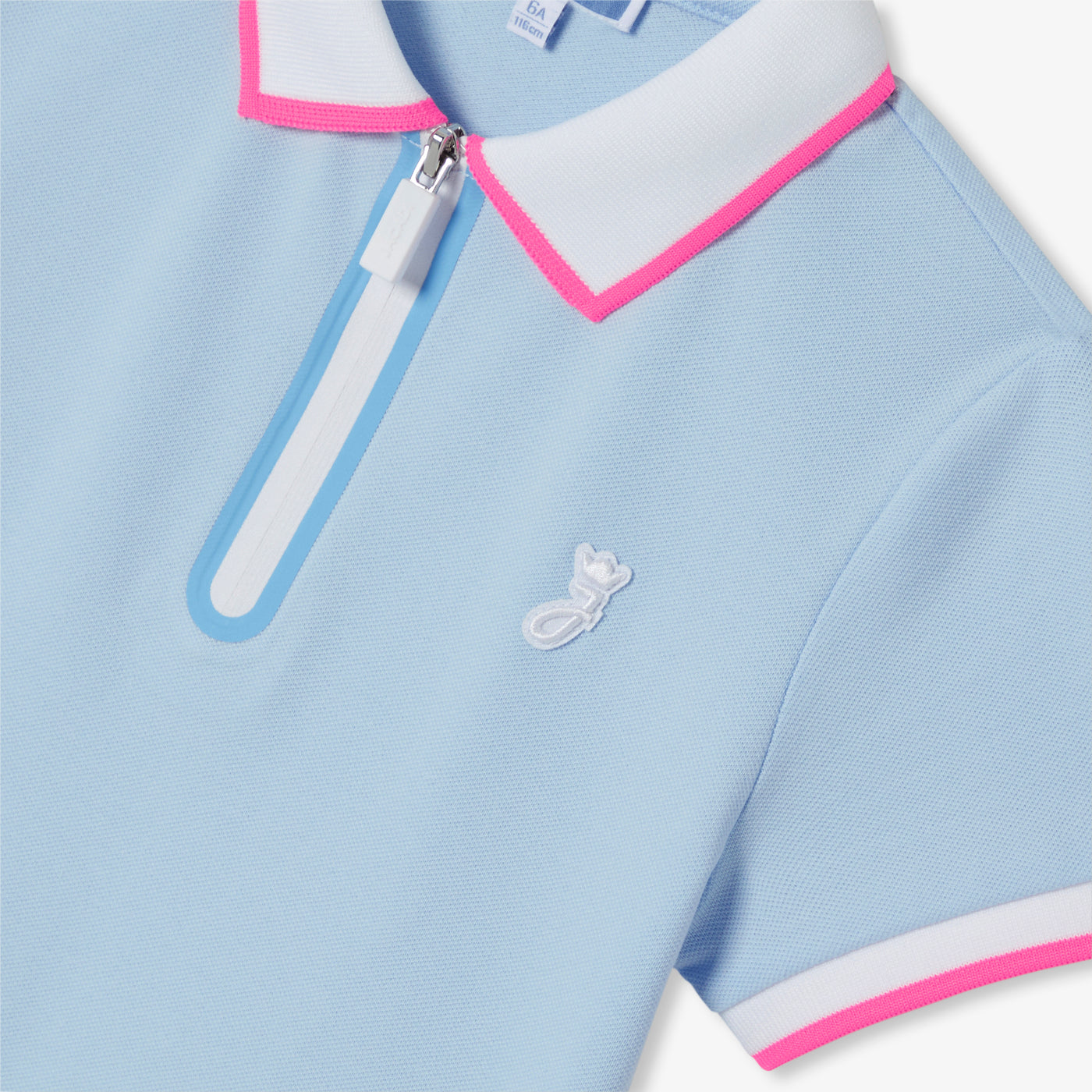 Girl short-sleeved polo shirt - nuage