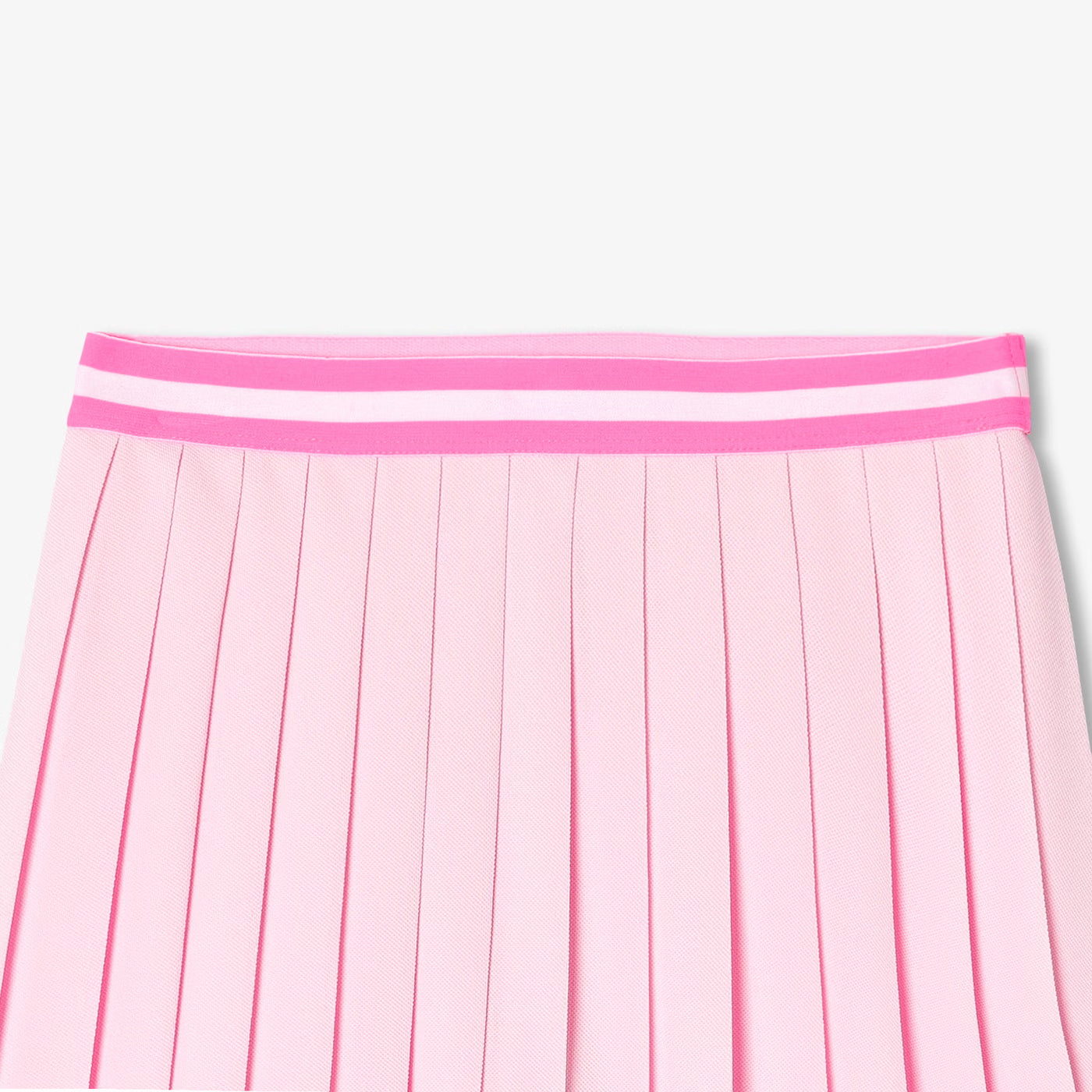 Girl piqué knit pleated skirt - rose poudre jacadi