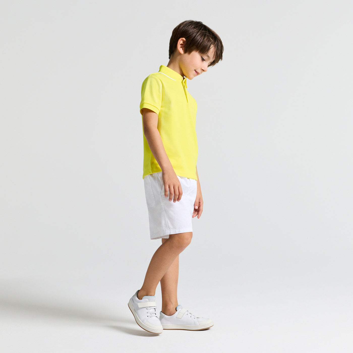 Boy ceremony polo shirt - jaune soleil