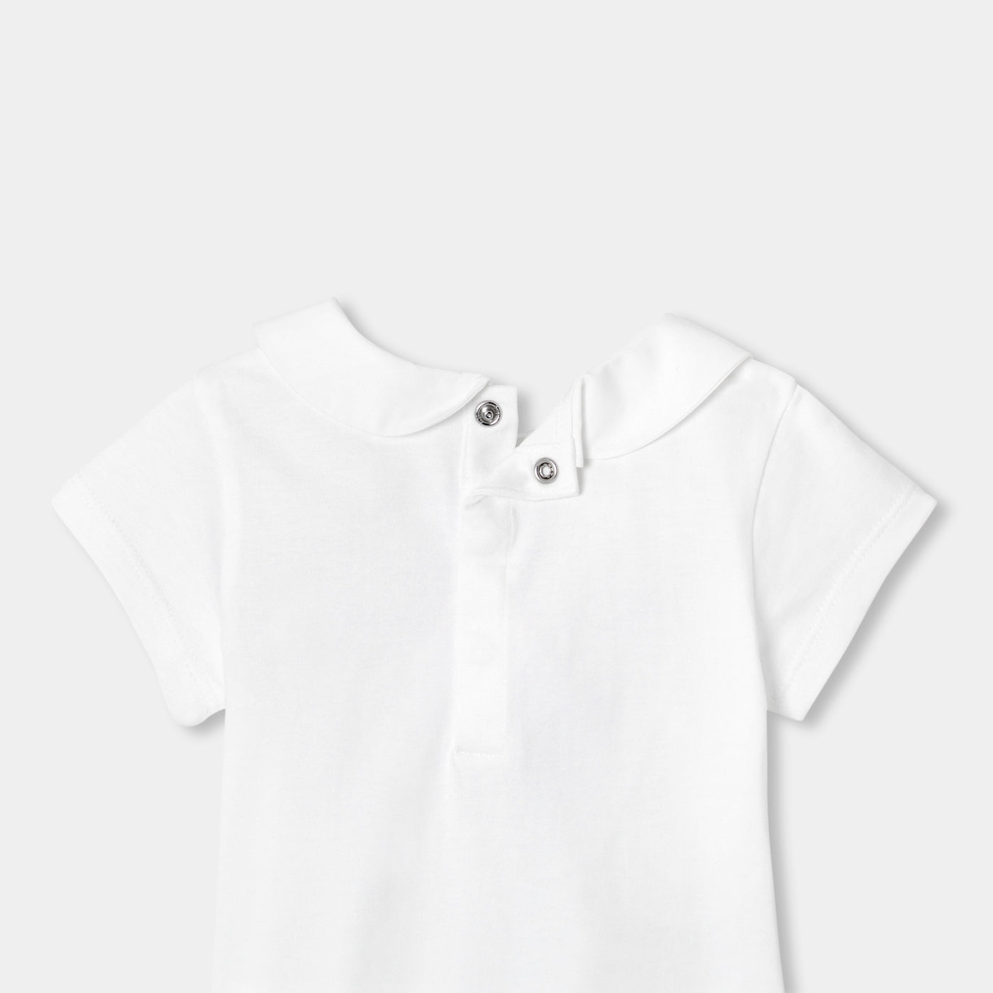 Baby girl cotton T-shirt with Peter Pan collar - blanc jacadi