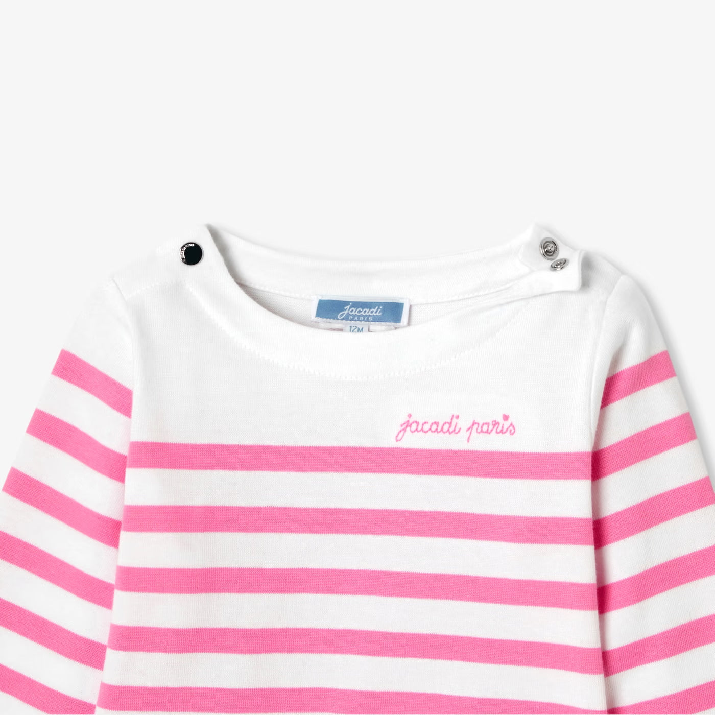 Baby girl striped top - blanc/rose