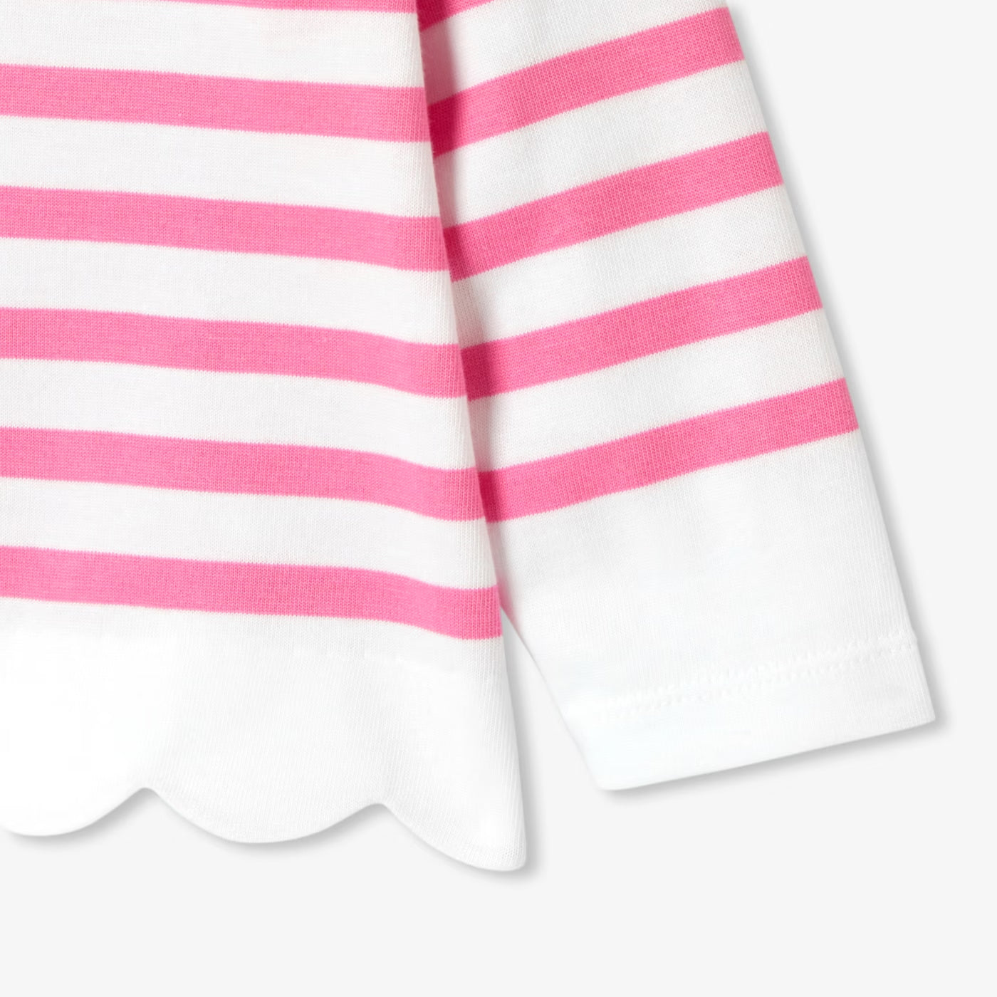 Baby girl striped top - blanc/rose