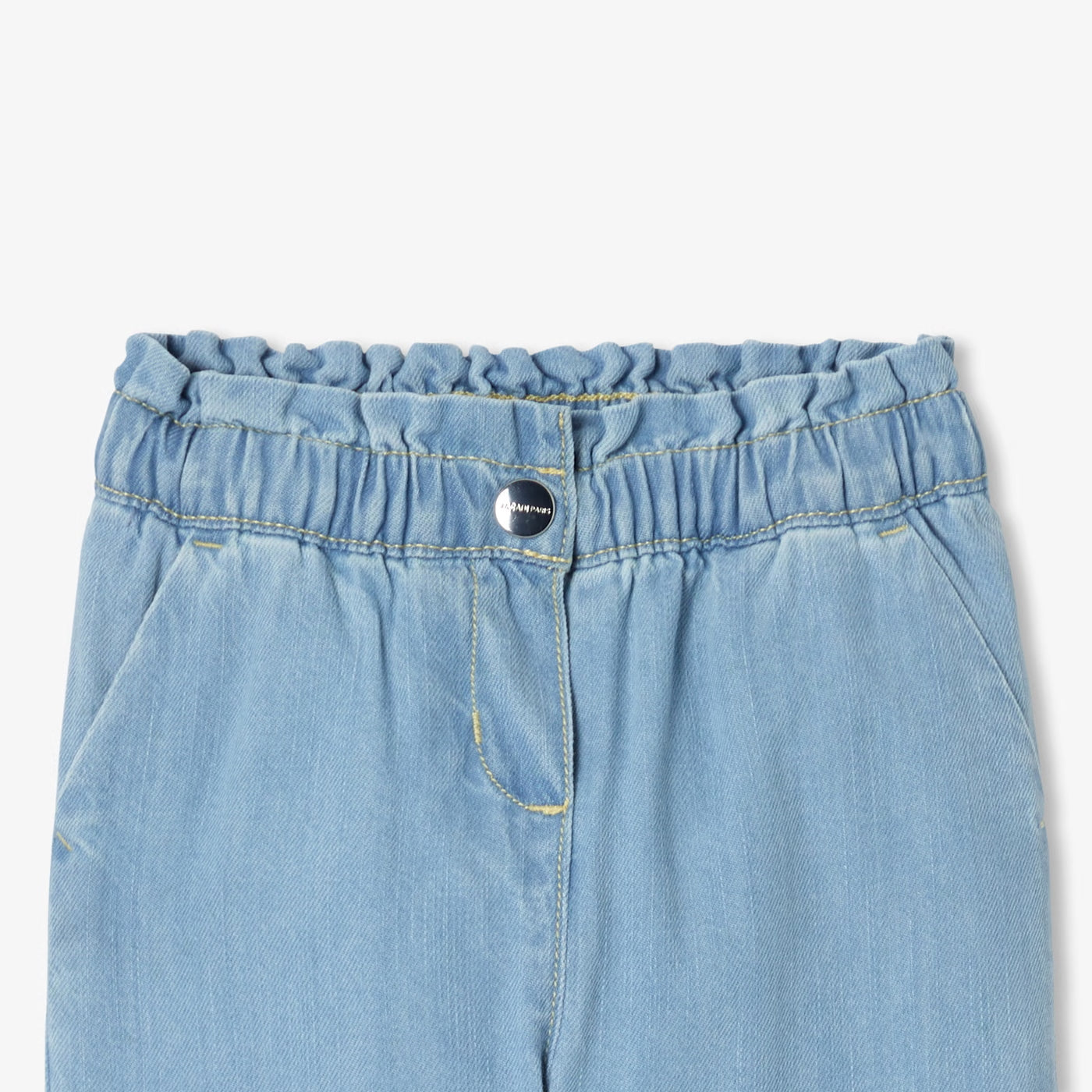 Baby girl chambray trousers - denim clair