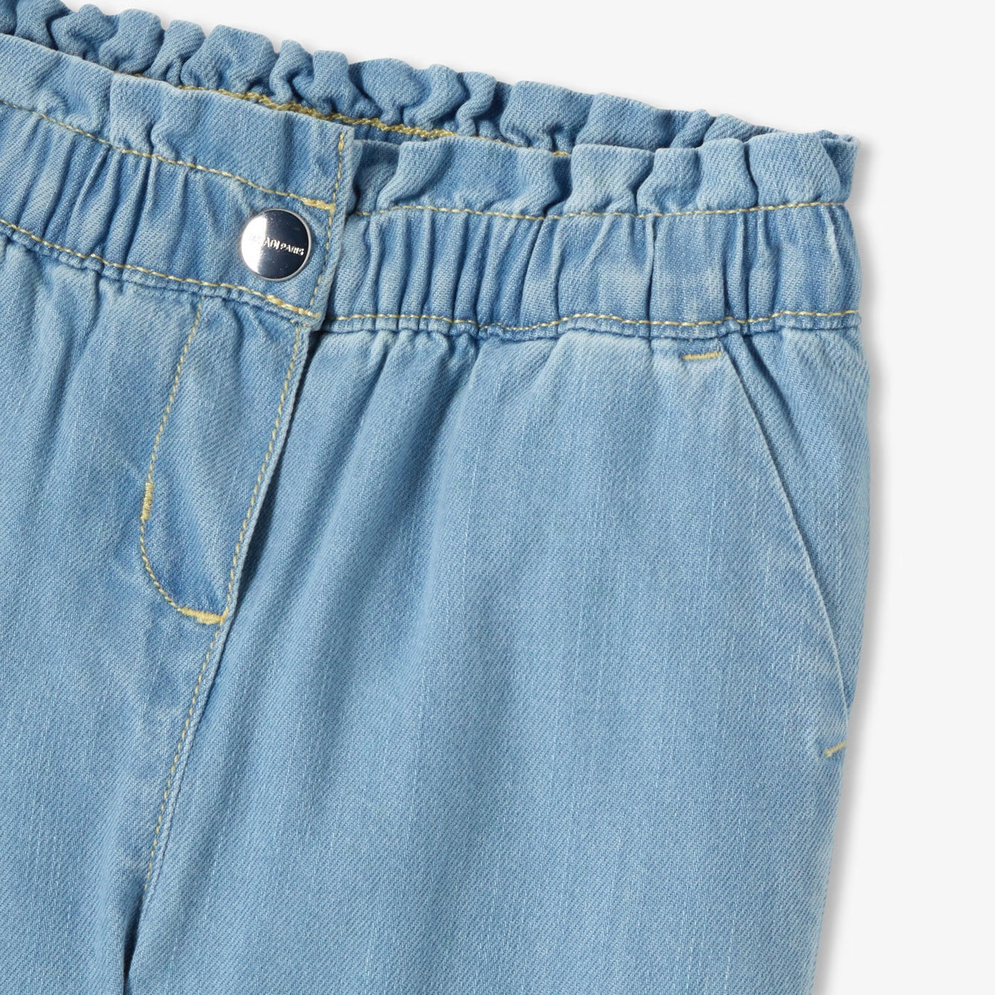 Baby girl chambray trousers - denim clair