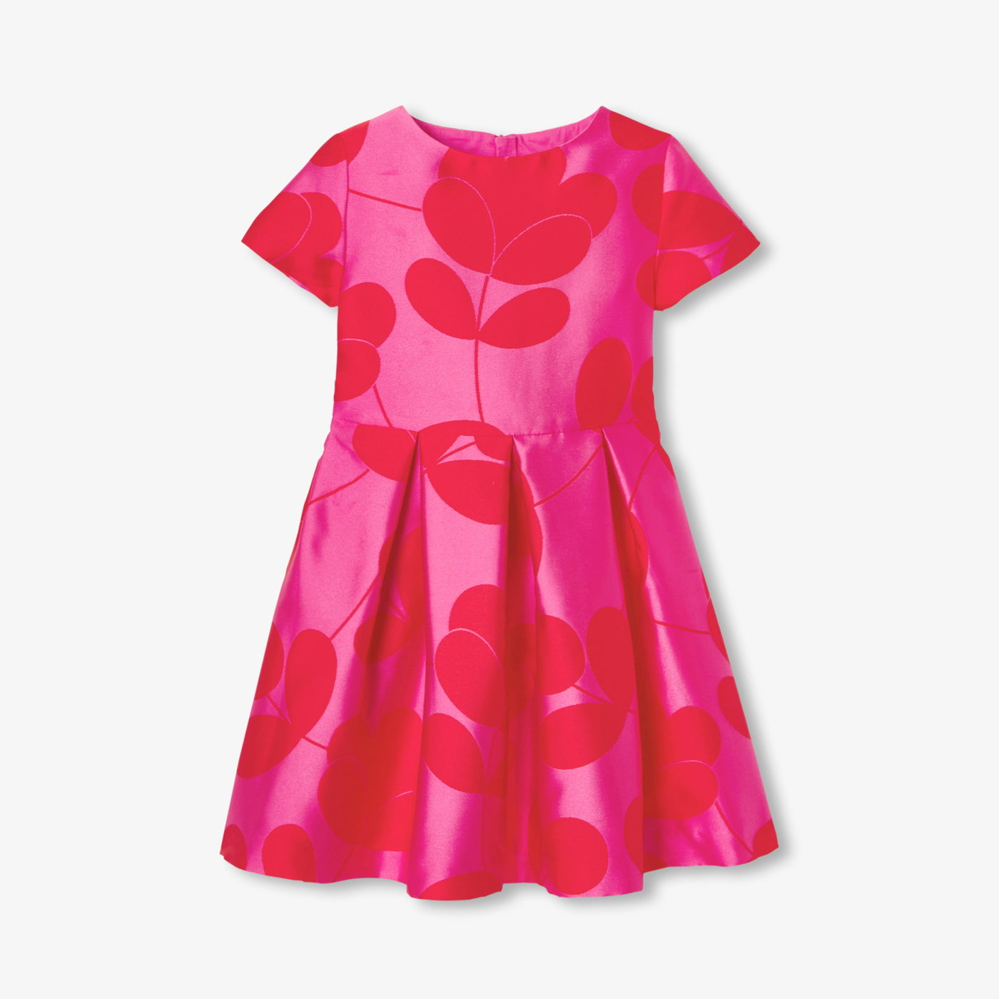 Girl jacquard dress - pink/red