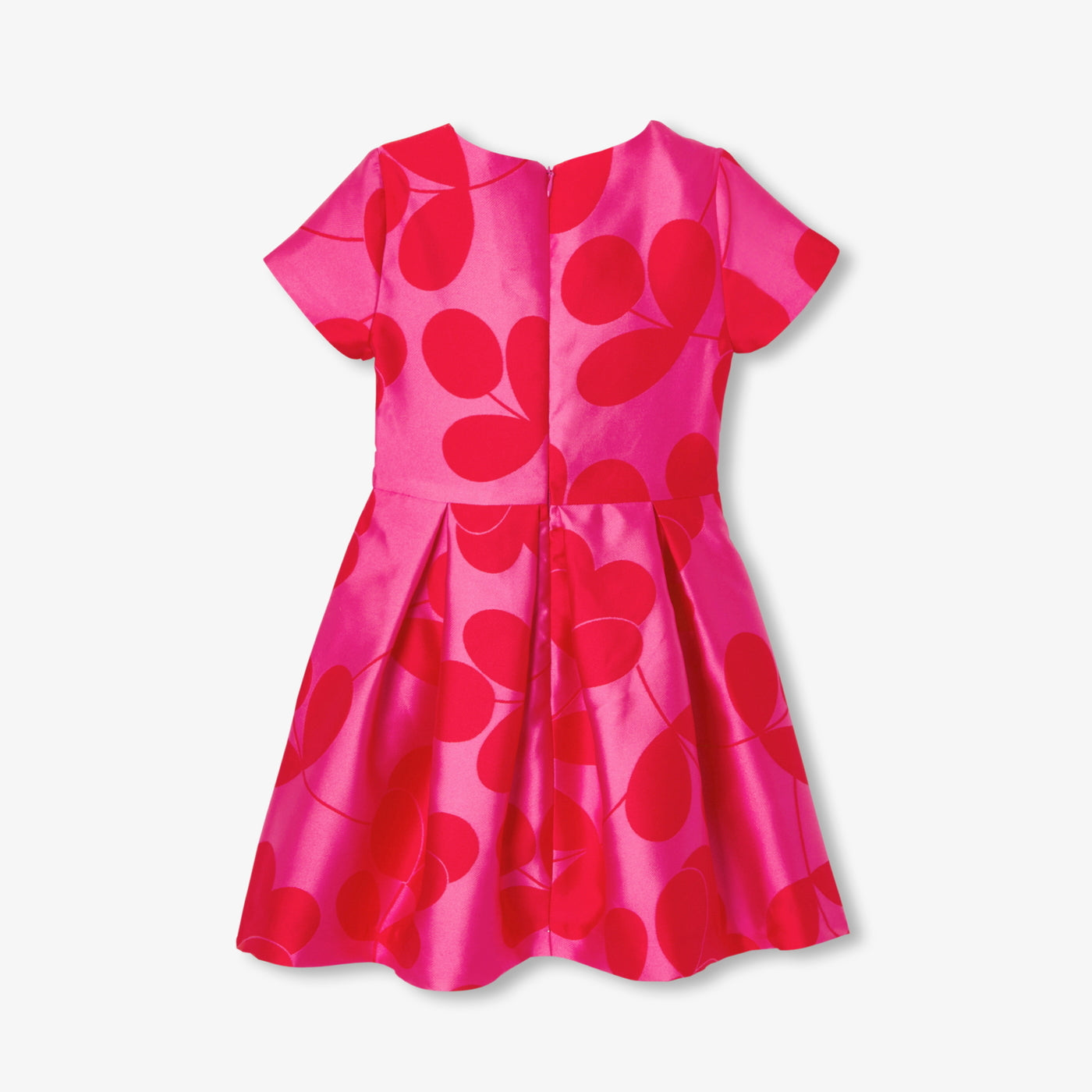 Girl jacquard dress - pink/red