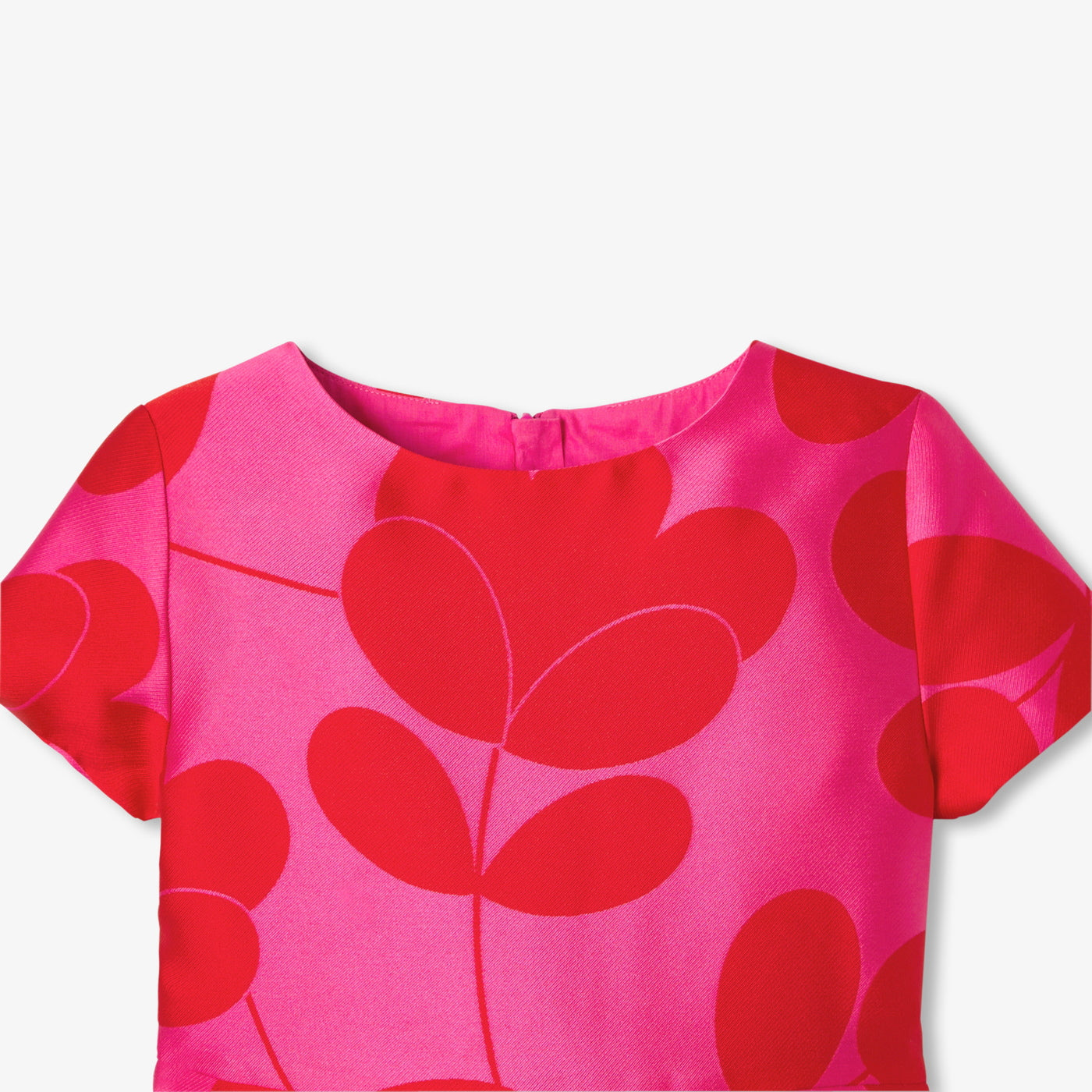 Girl jacquard dress - pink/red