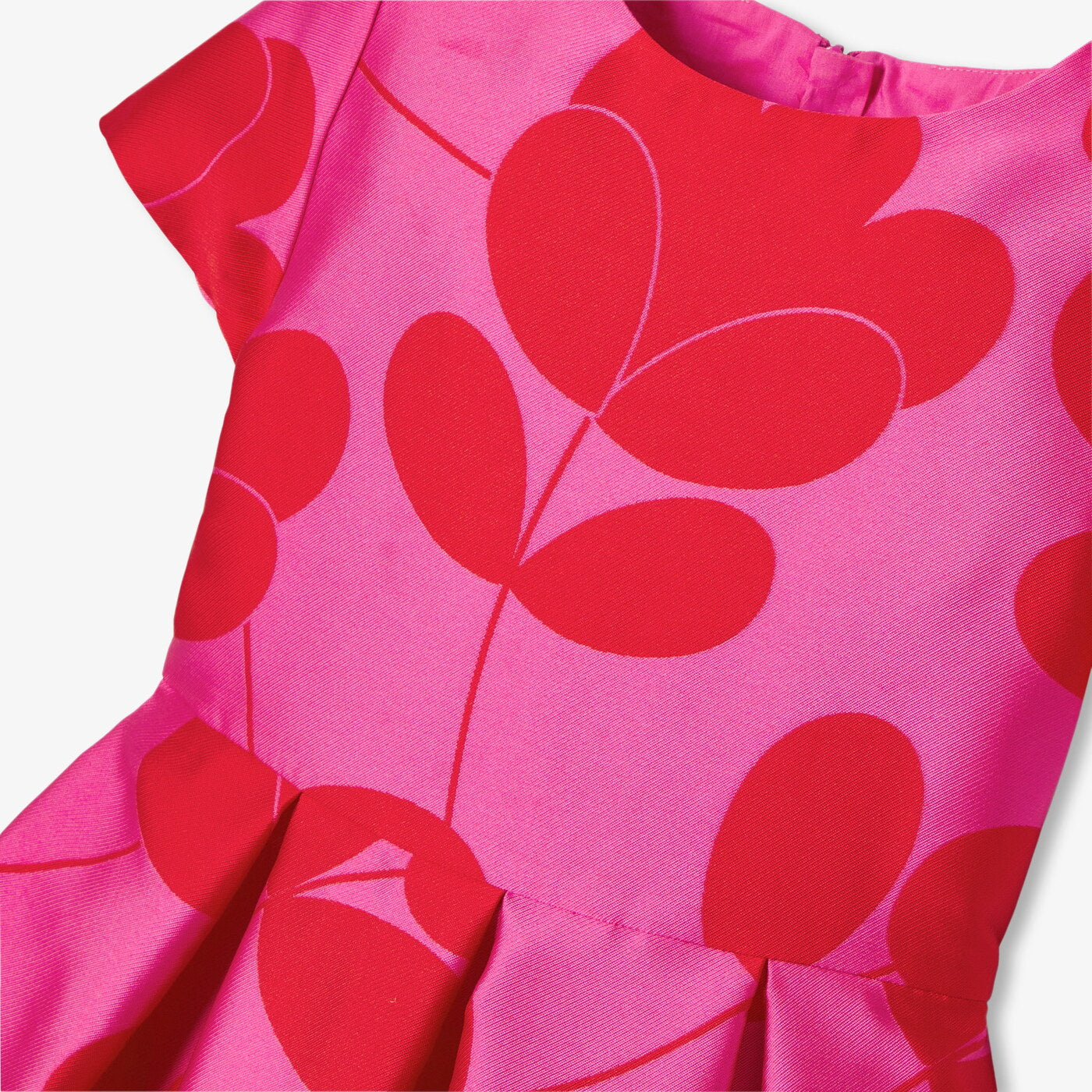 Girl jacquard dress - pink/red