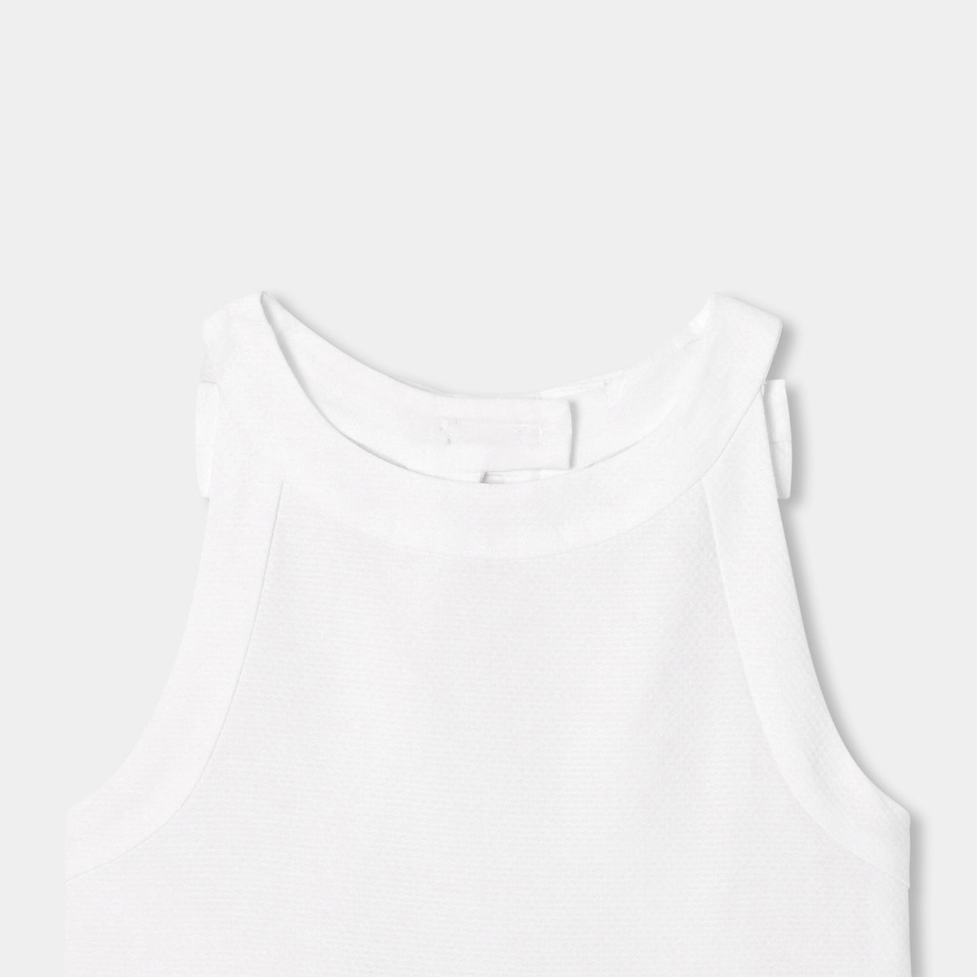 Girl ceremony dress in honeycomb cotton - ivoire
