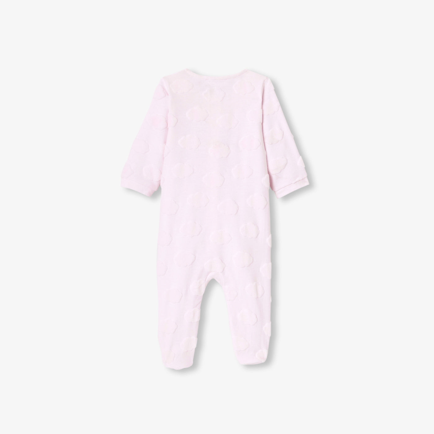 Baby girl pyjamas in cloud-patterned jersey - rose pale jacadi