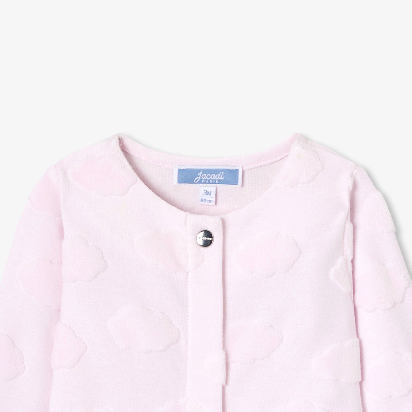 Baby girl pyjamas in cloud-patterned jersey - rose pale jacadi