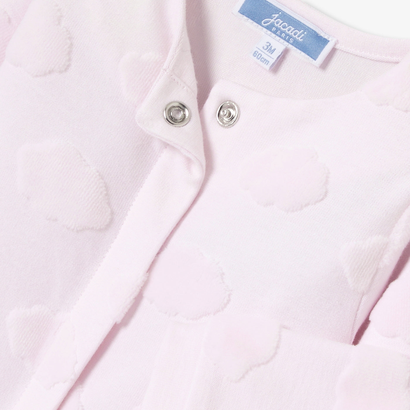 Baby girl pyjamas in cloud-patterned jersey - rose pale jacadi