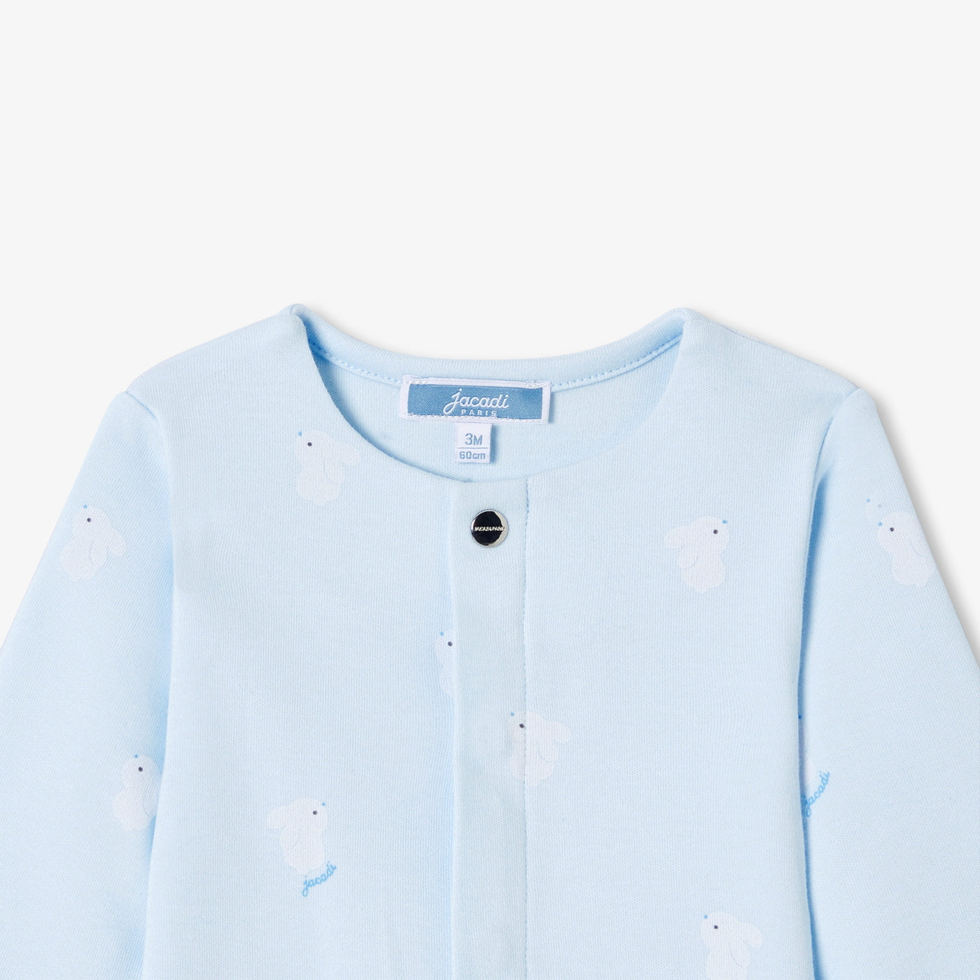 Baby boy interlock jumpsuit - bleu/multico