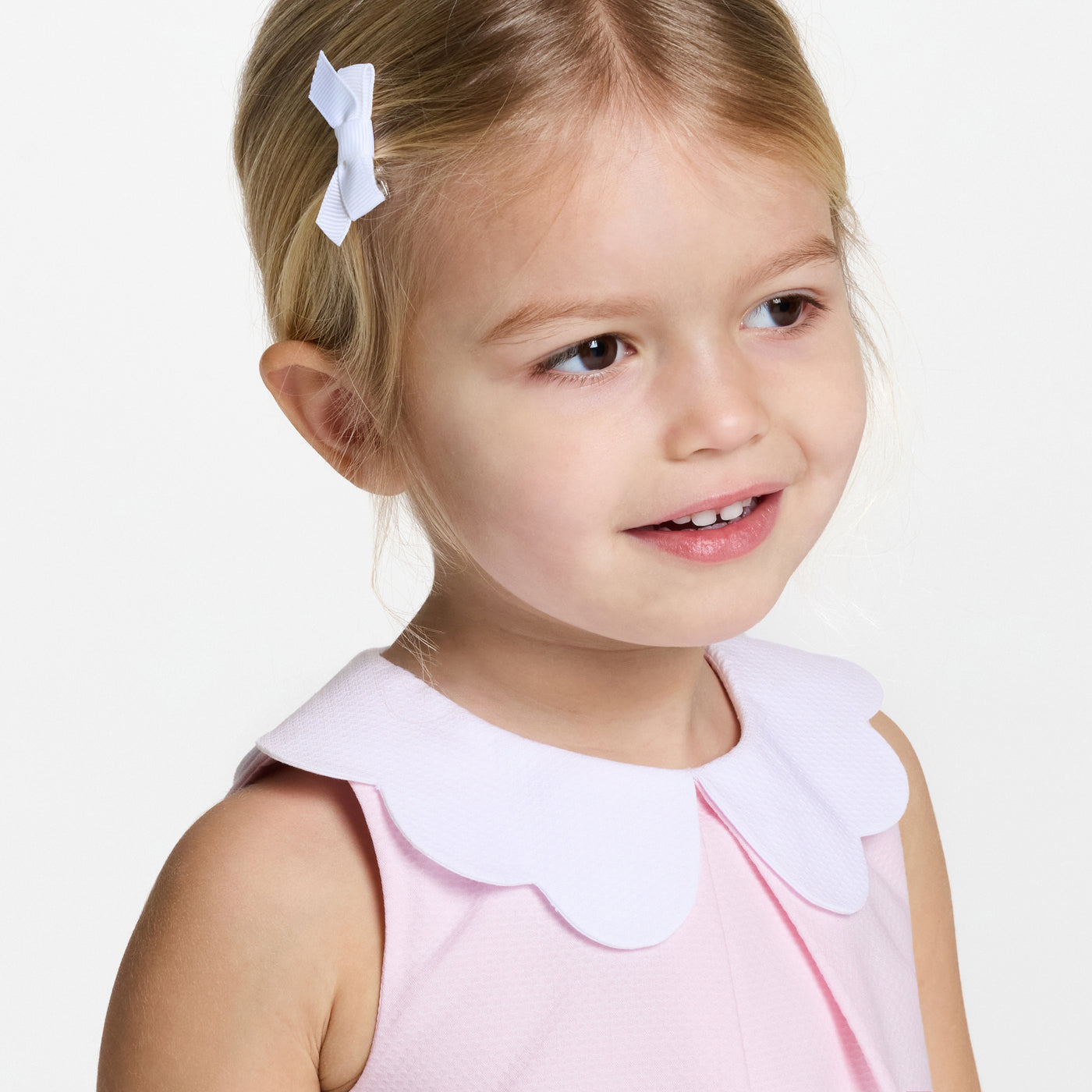 Baby girl A-line ceremony dress - rose poudre jacadi