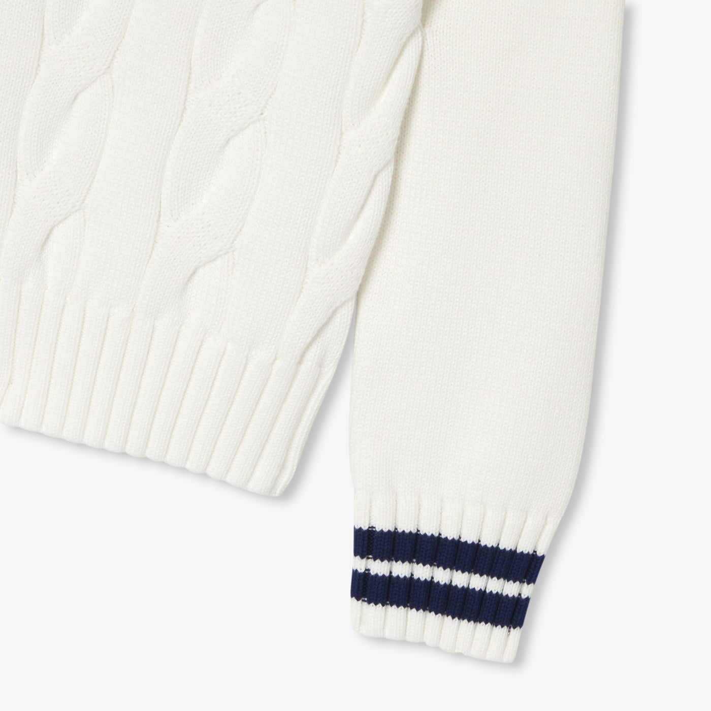 Child cable knit sweater - blanc doux jacadi