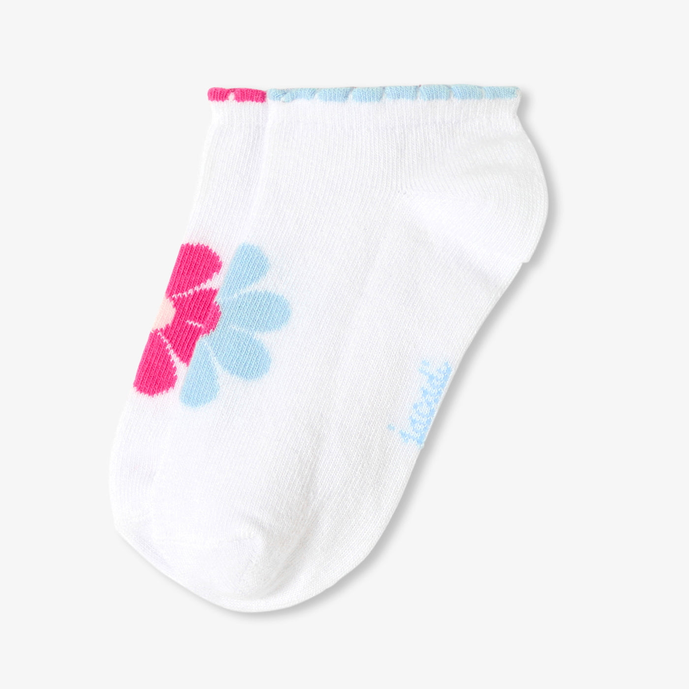 Girl pair of low-cut socks - blanc/multico