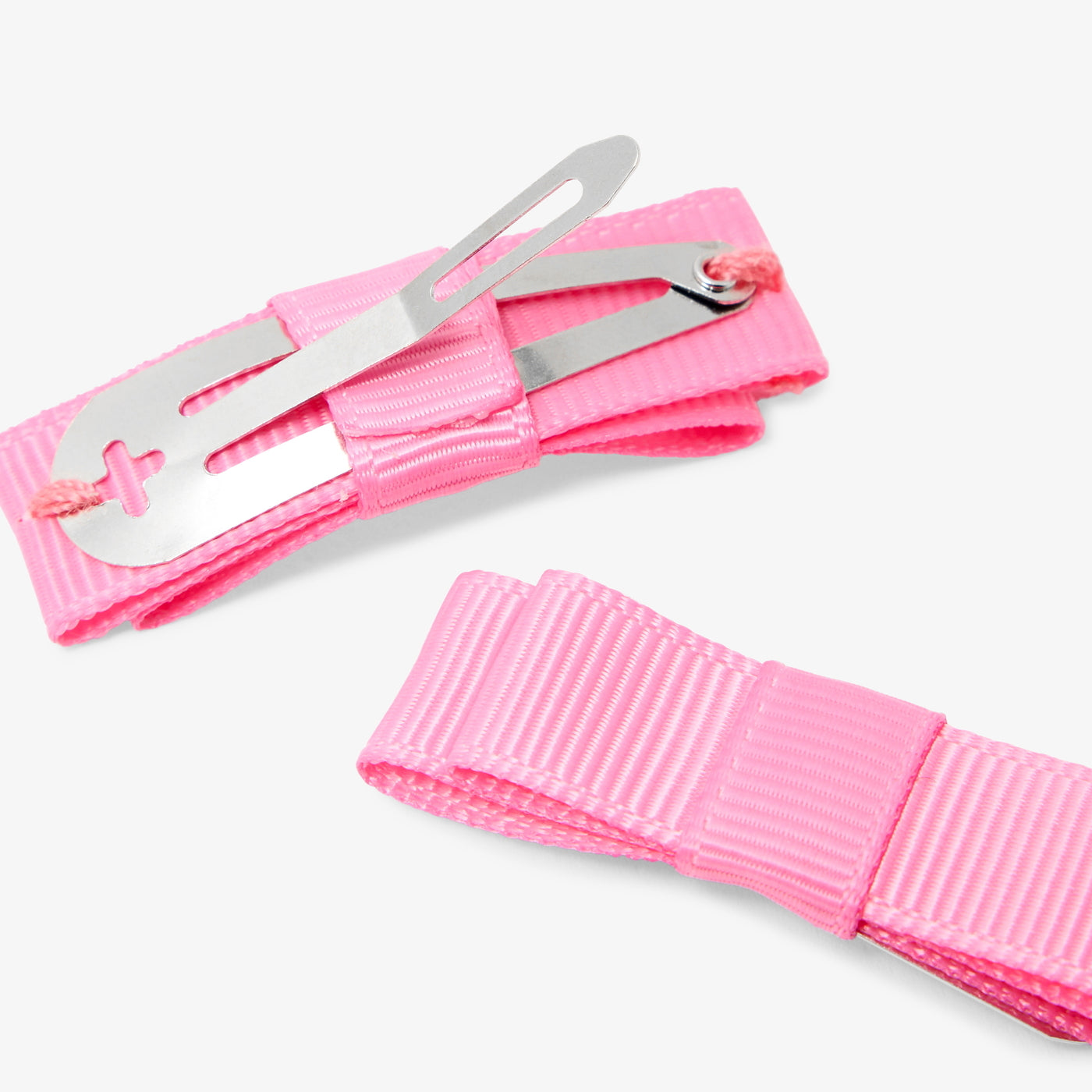 Baby girl set of two clip-on hair clips - rose