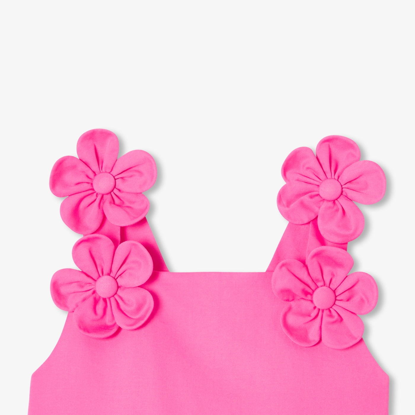 Girl ceremony dress in satin - fuschia clair