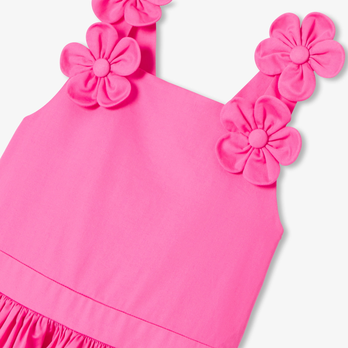 Girl ceremony dress in satin - fuschia clair