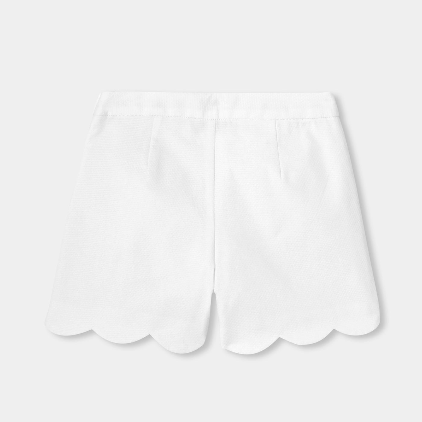 Girl cotton piqué ceremony shorts - ivoire