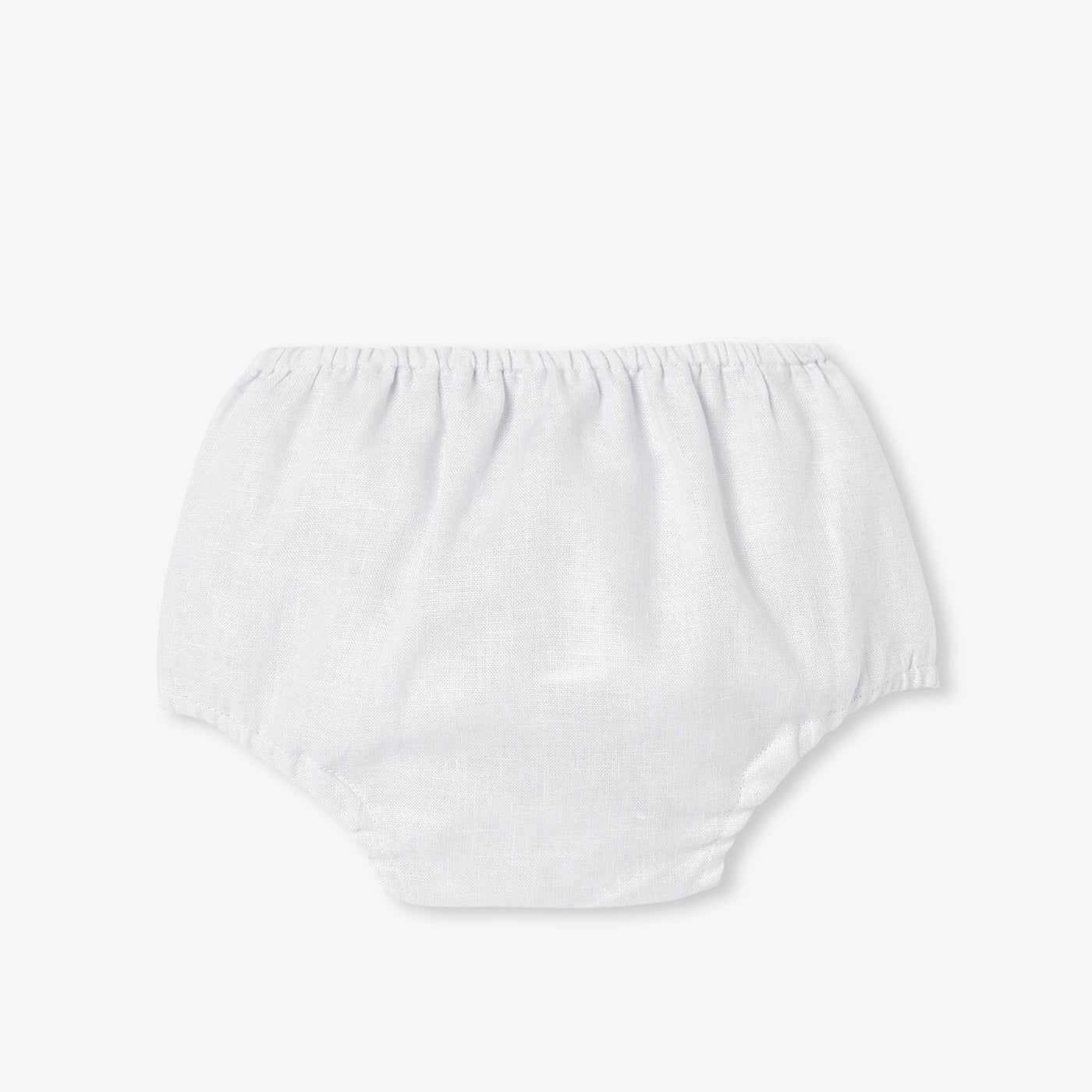 Baby girl dress in linen - gris/multico