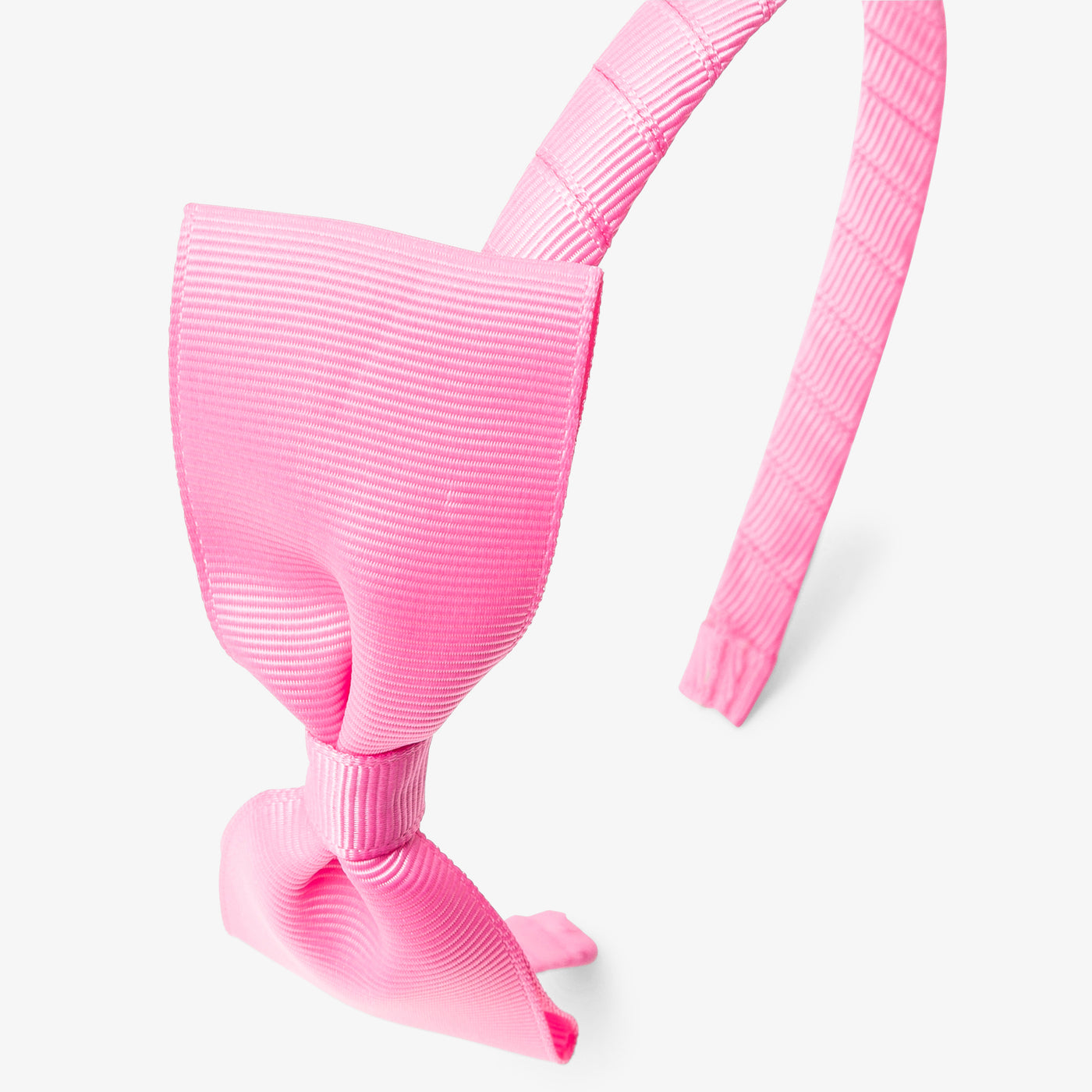 Girl bow headband - rose grenadine