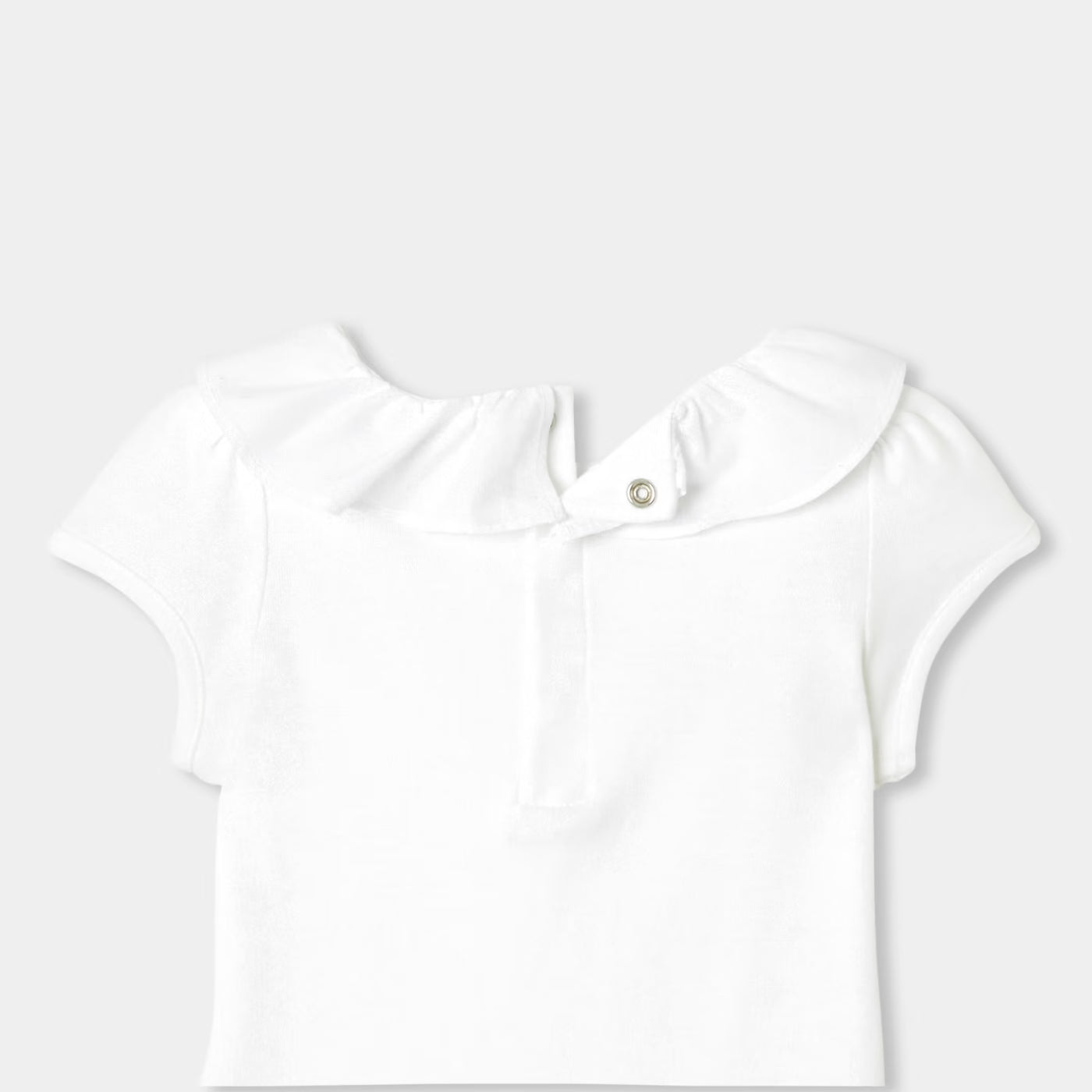 Baby girl short-sleeved cotton bodysuit - blanc jacadi
