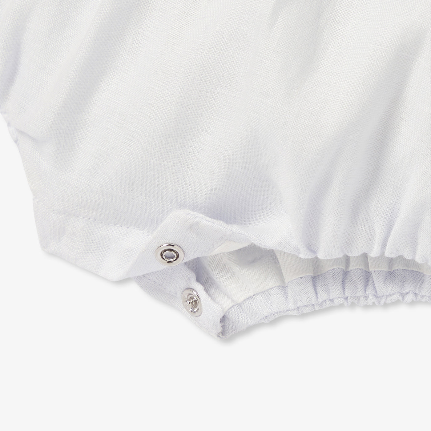 Baby boy linen romper - gris/blanc