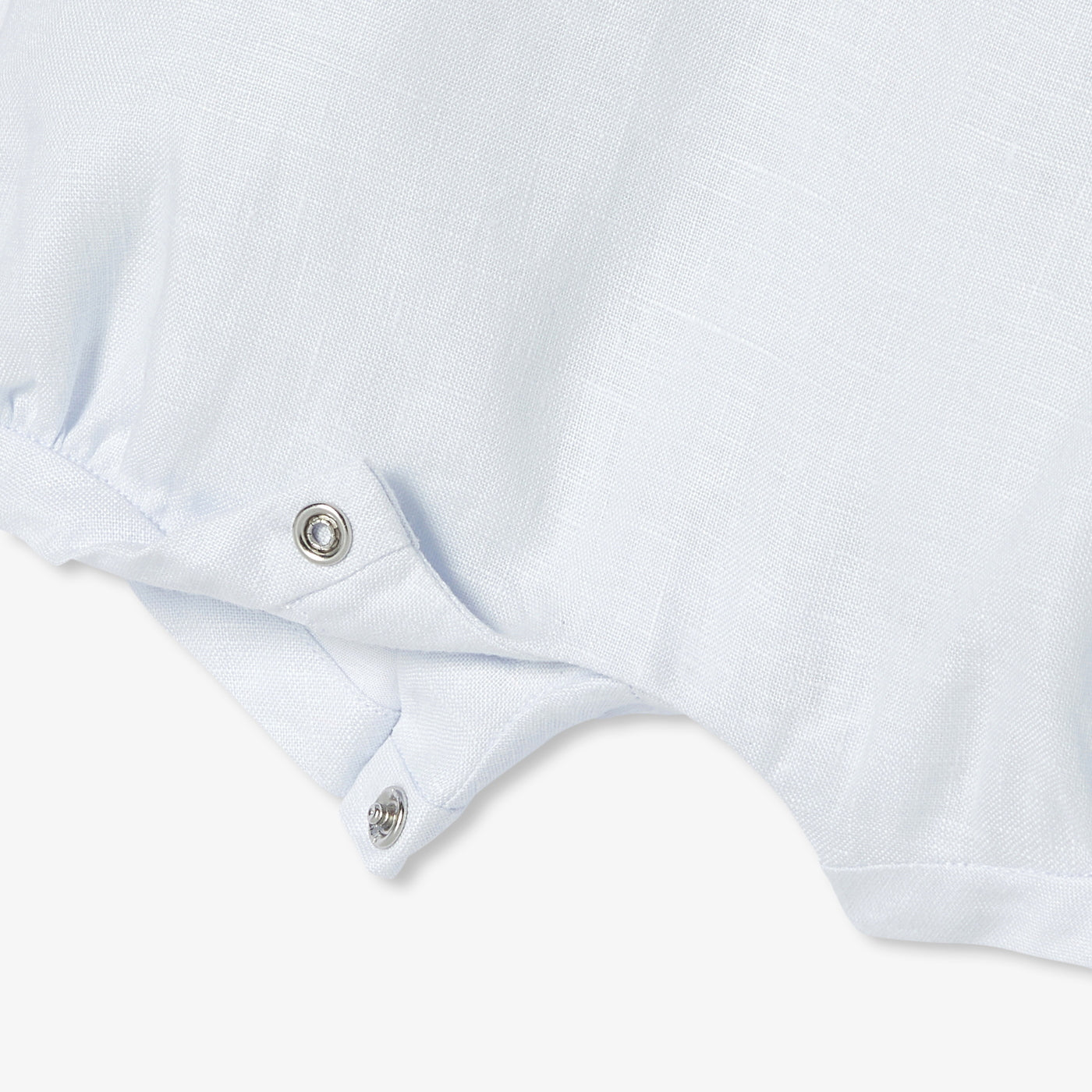 Baby dungarees in linen - gris perle