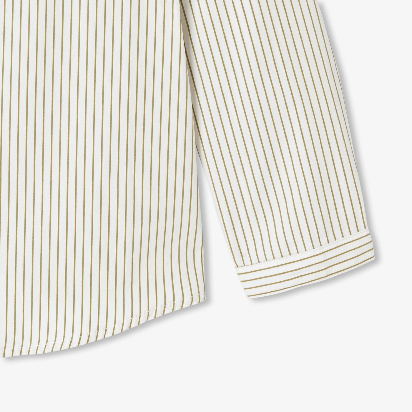 Boy striped poplin shirt - blanc/vert