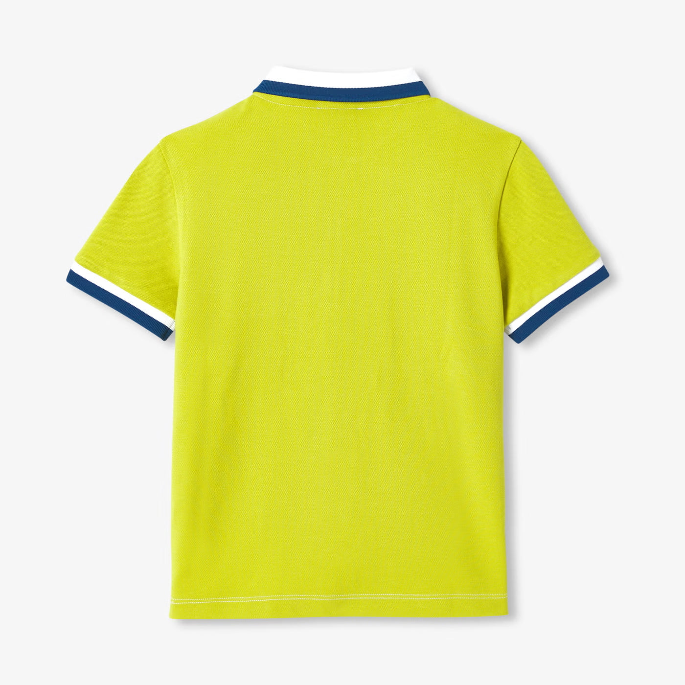 Boy cotton piqué polo shirt - blanc/vert