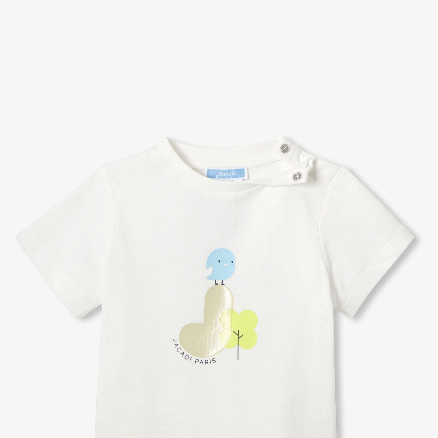 Baby boy organic cotton T-shirt - blanc doux jacadi