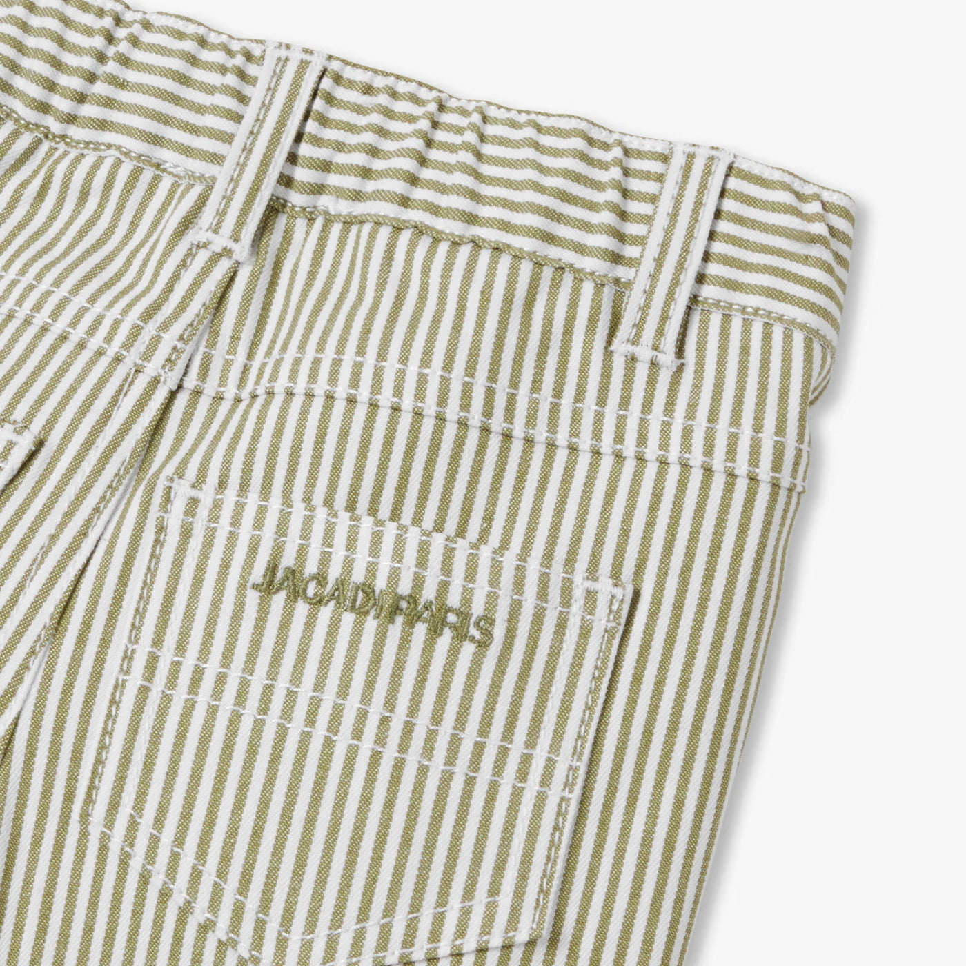Baby boy trousers in striped twill - blanc/vert