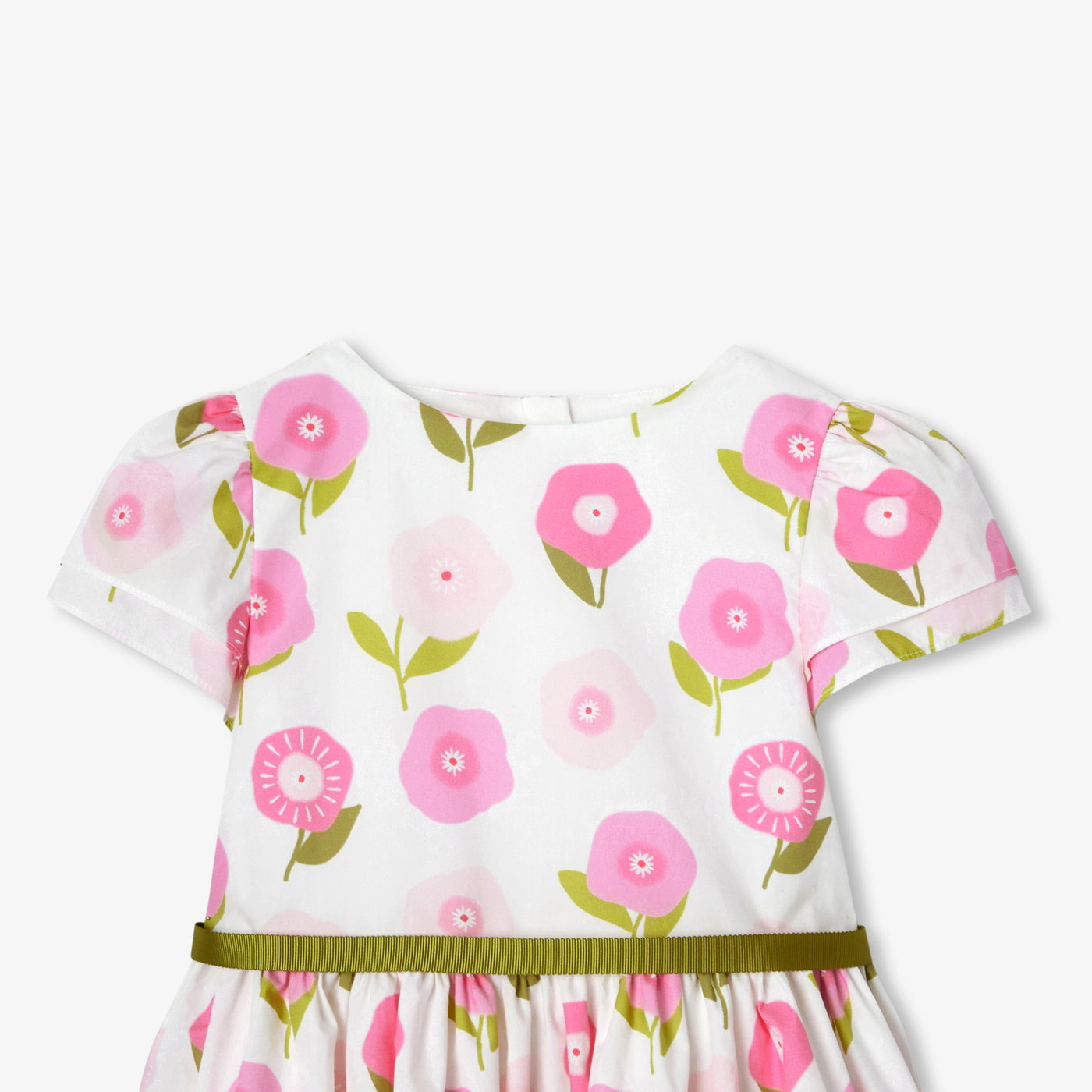 Girl floral print dress - rose/multico