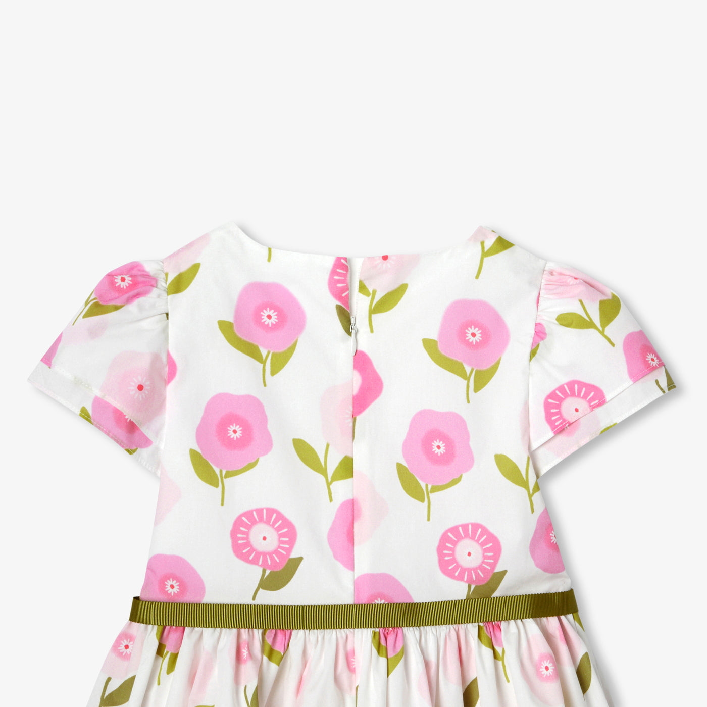Girl floral print dress - rose/multico