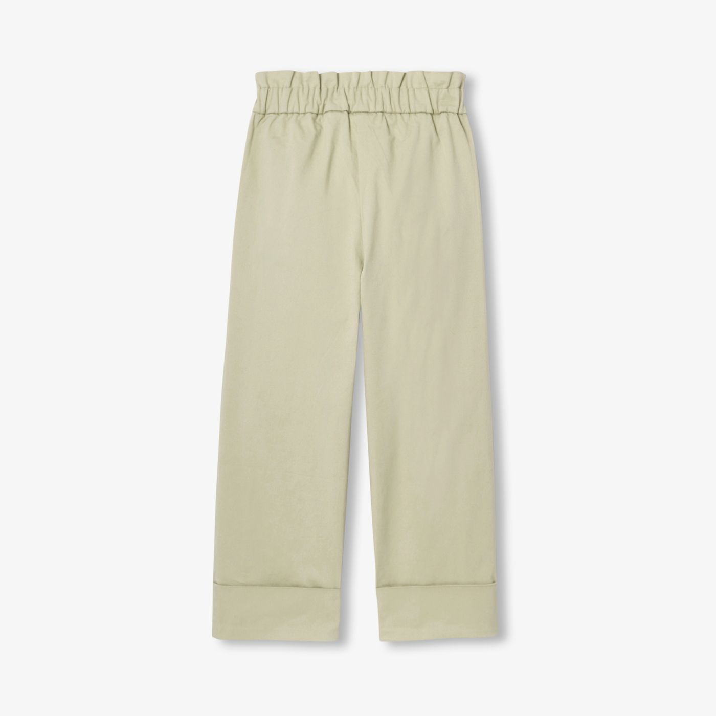 Girl lightweight twill trousers - tilleul