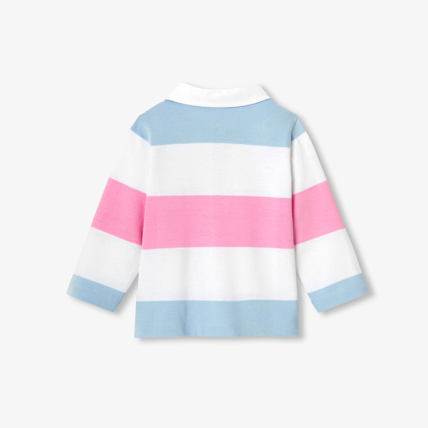 Baby boy jersey rugby shirt - rose/bleu