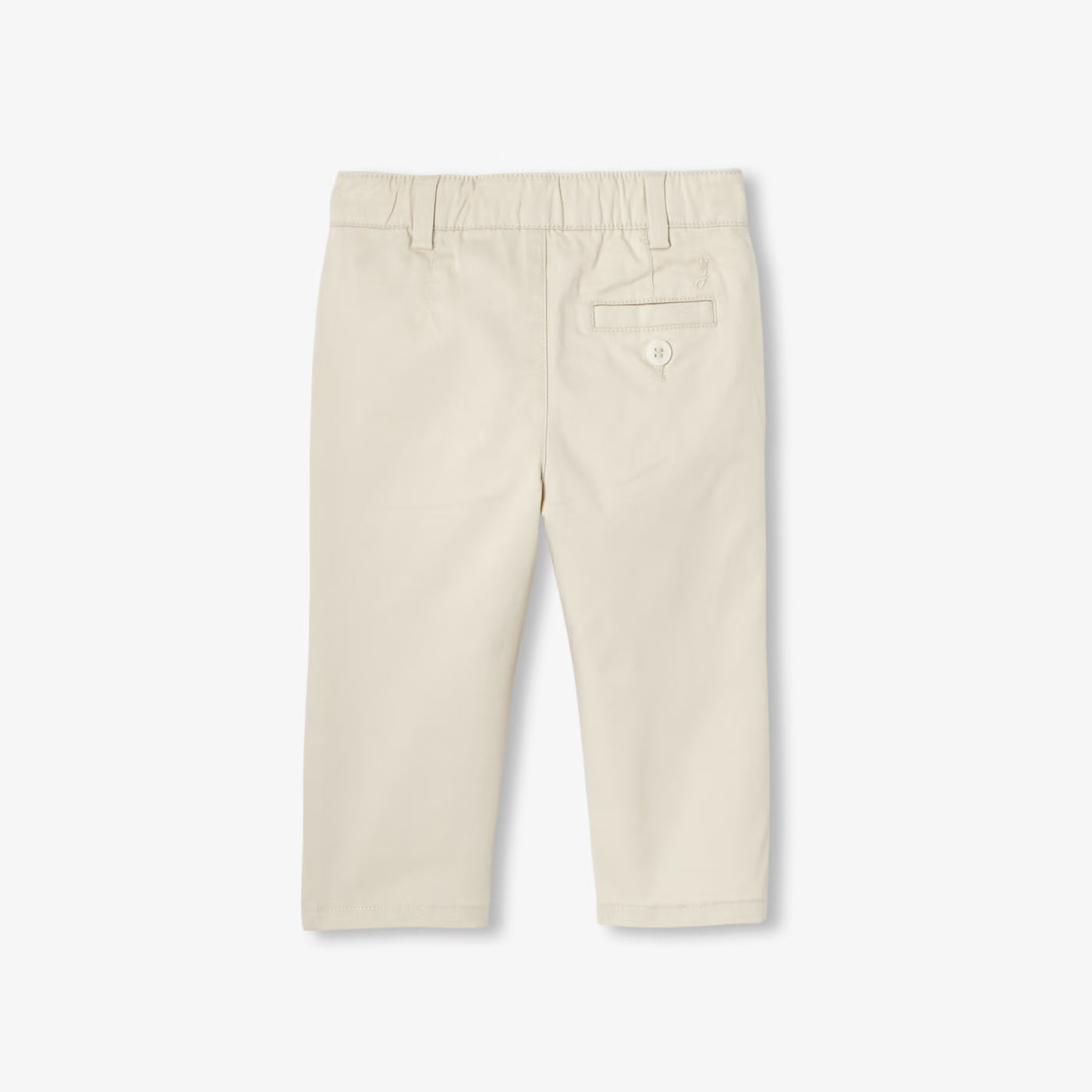 Baby boy cotton twill trousers - blanc casse