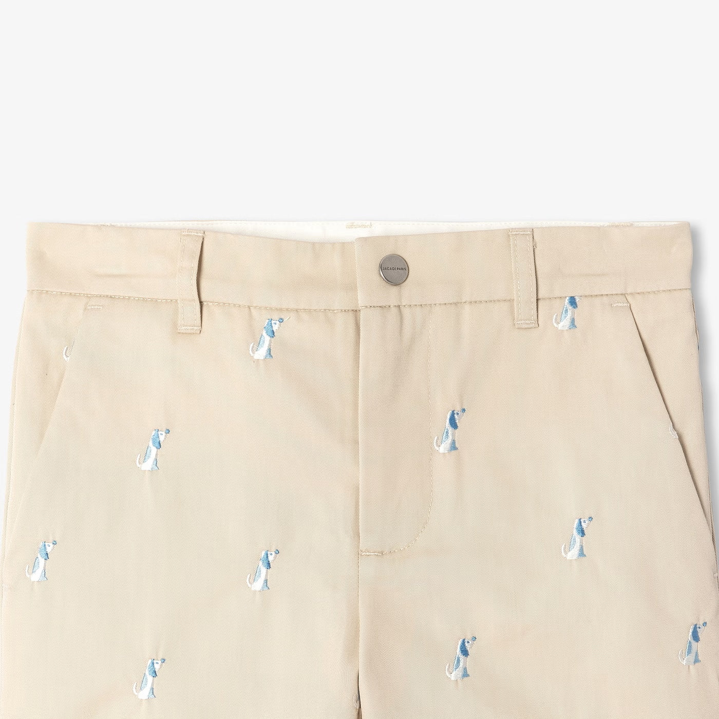 Boy cotton twill Bermuda shorts - beige taupe