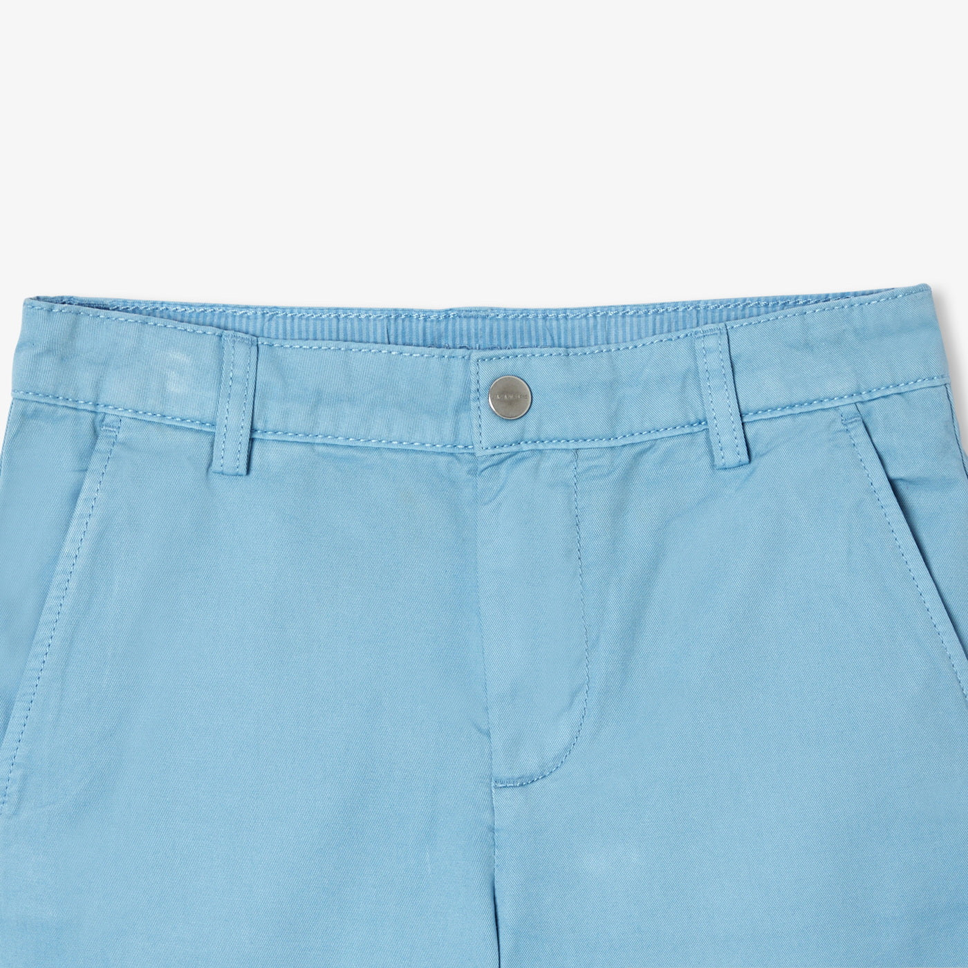 Boy cotton twill Bermuda shorts - bleu acier
