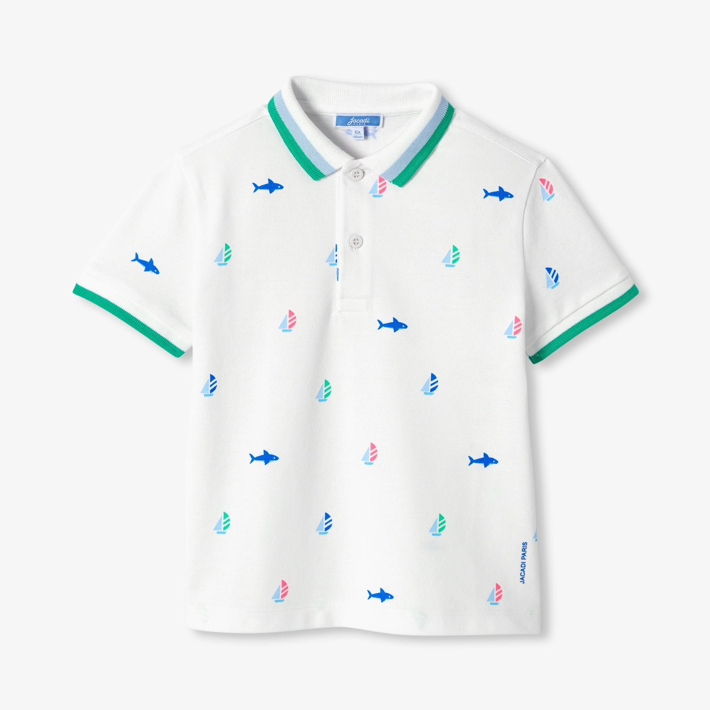 Boy cotton piqué polo shirt - blanc jacadi